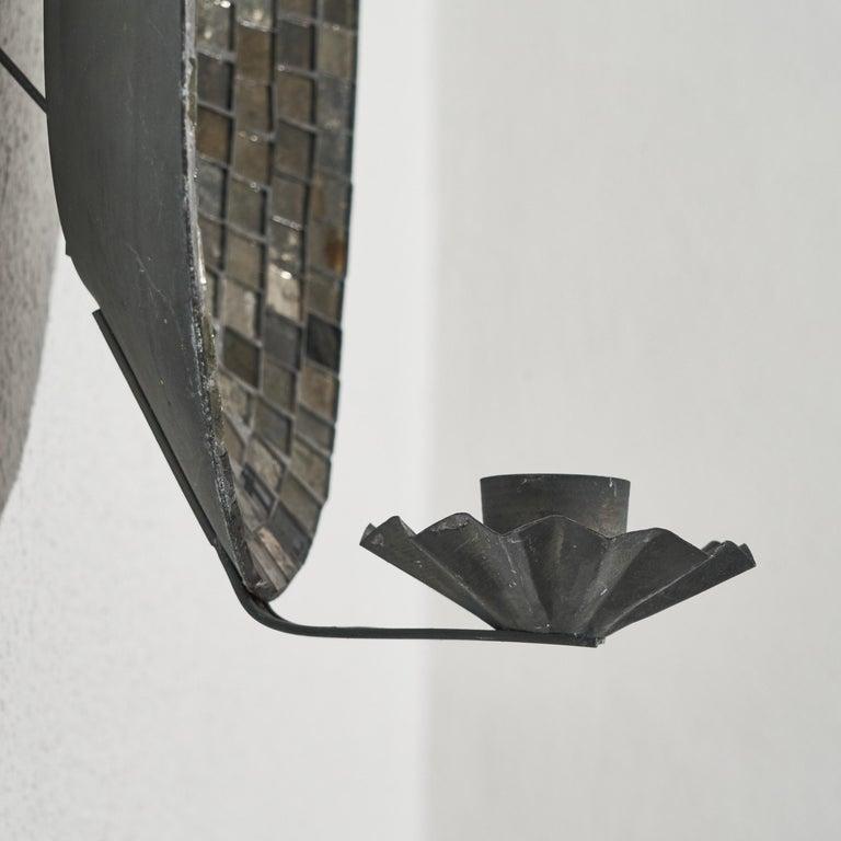 Candelabro con espejo y mosaico Años 50 siglo XX en venta