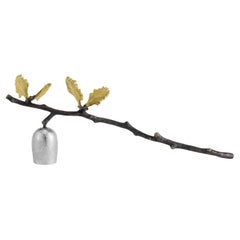 Candle Snuffer, Made from Silver, Gold and Patinated Metal, Contemporary Work.