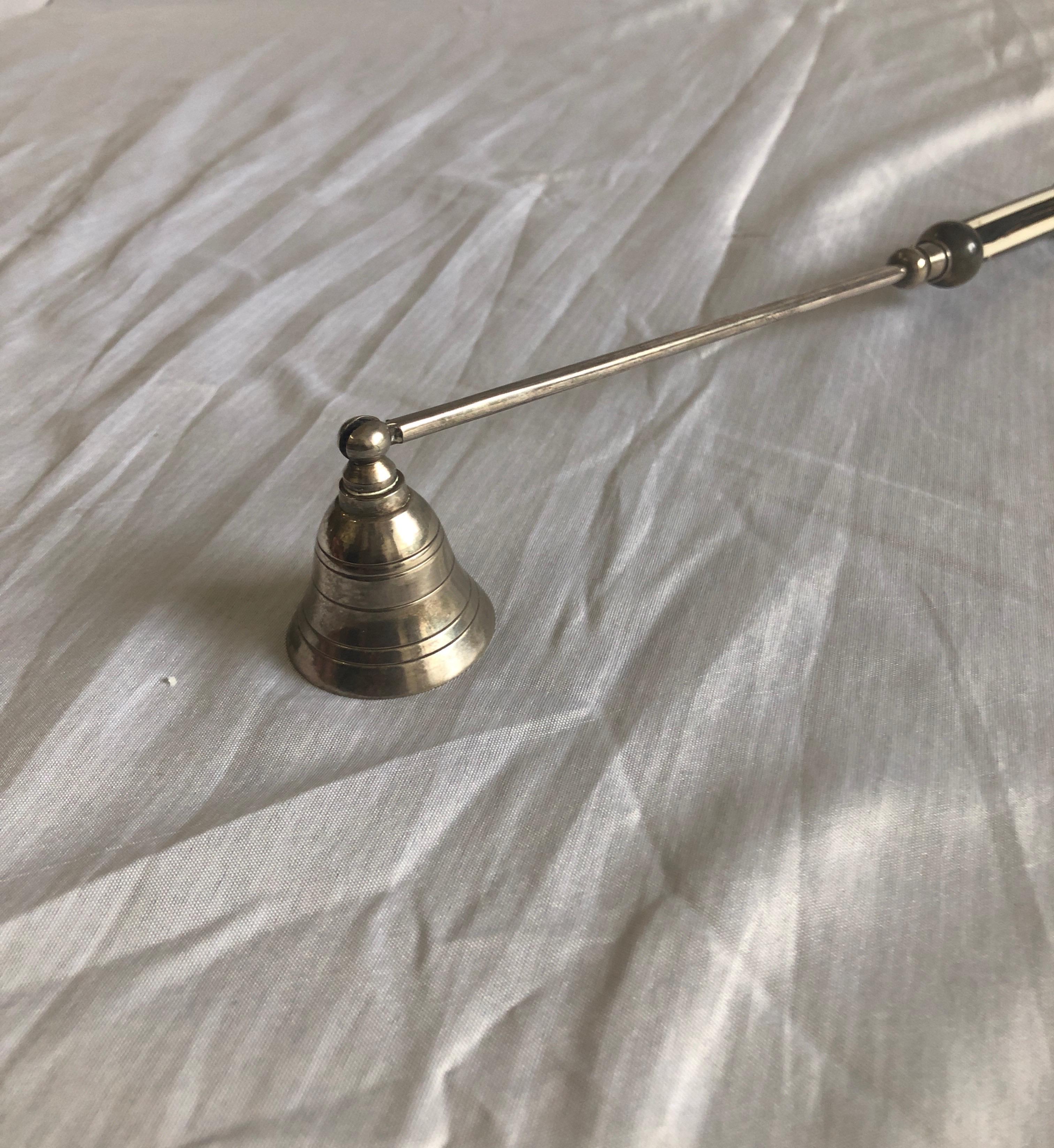 Art Deco Candle Snuffer with Faux Bone Handle Details
