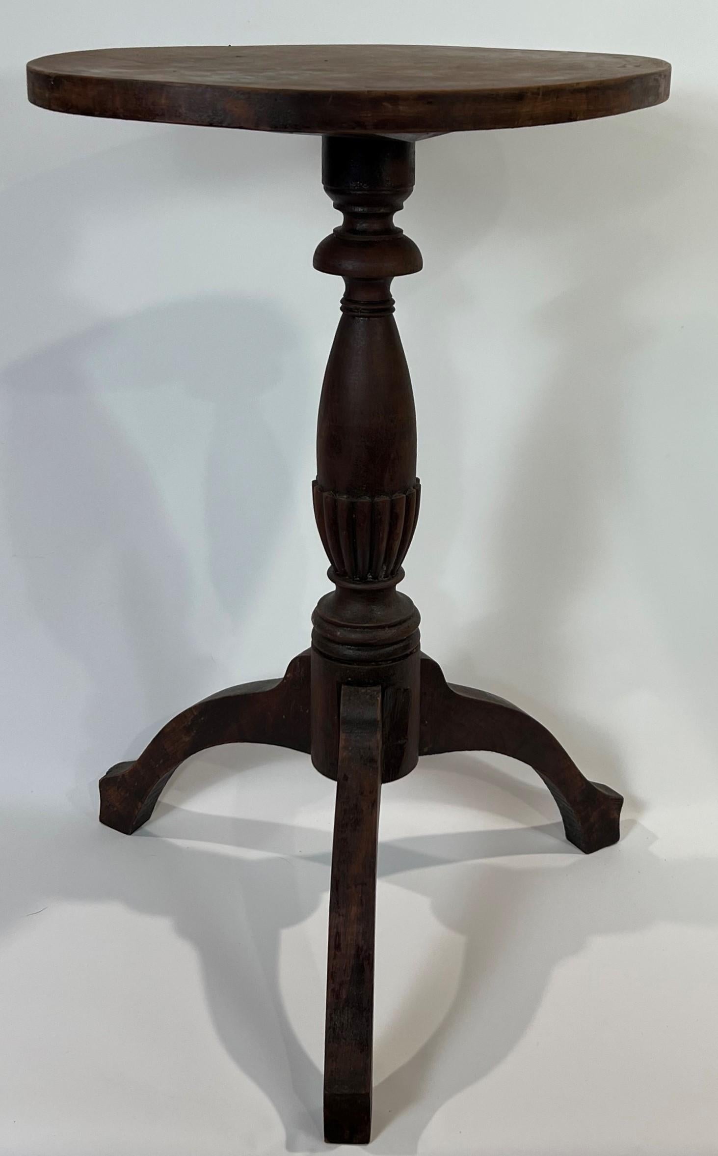 American Empire Candle Stand  Cherry  Empire Southern U.S.  North Alabama or Tennessee c 1820 For Sale