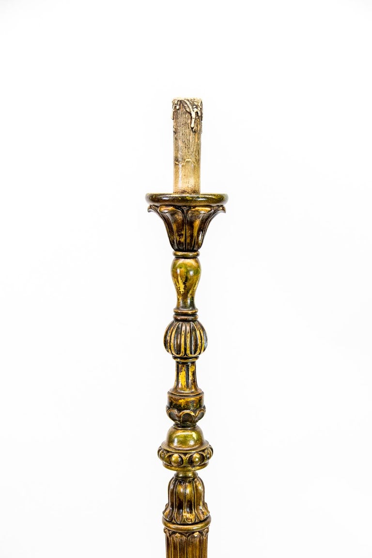 Candle Stand/Floor Lamp For Sale at 1stDibs lamp stand candles