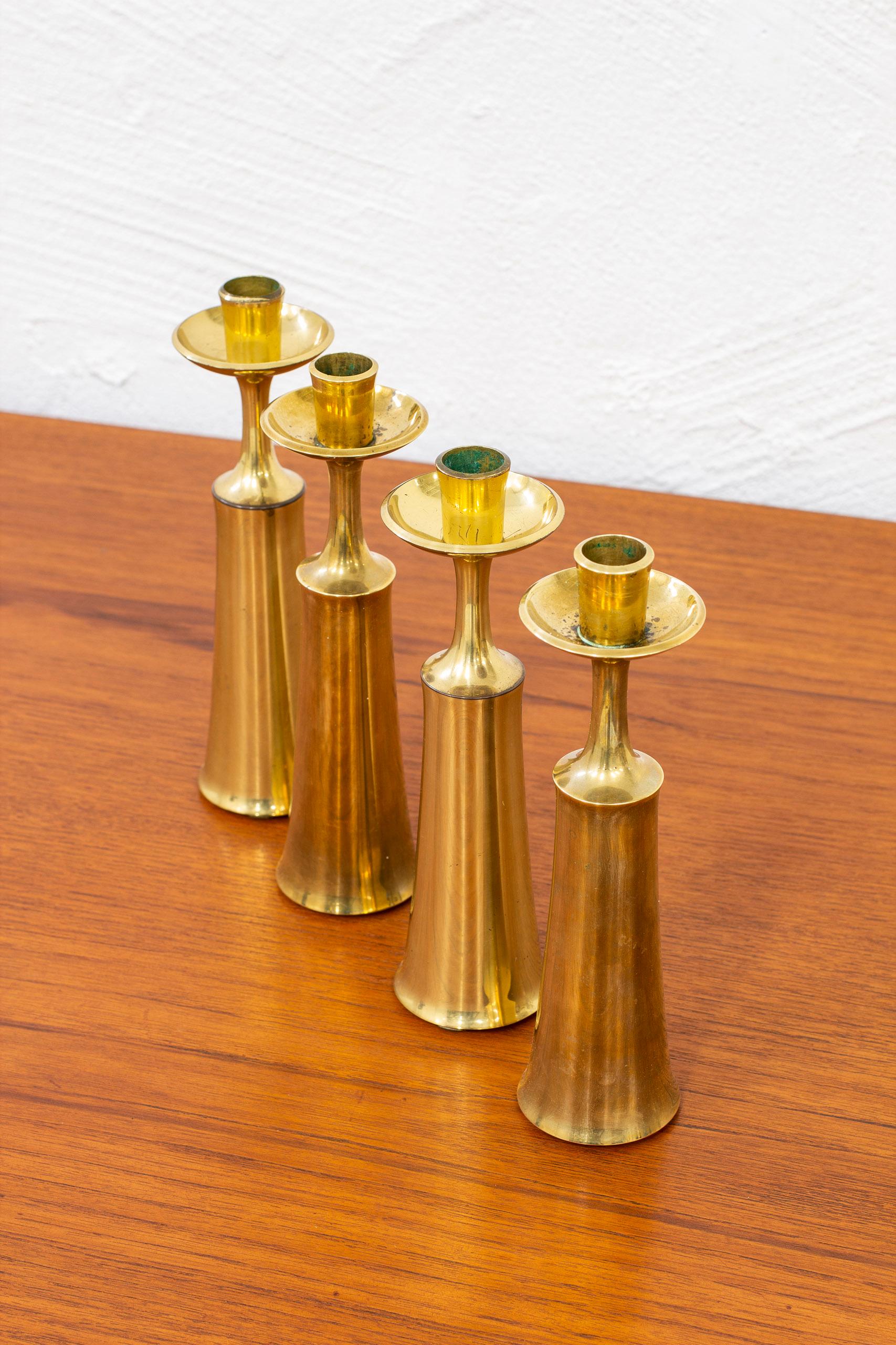Candle sticks designed by Jens H. Quistgaard for Dansk Designs. Made In Denmark during the 1950s. Solid polished brass. All candle sticks are signed with hallmark. Good vintage condition with light age related wear and patina.


Sold in sets of