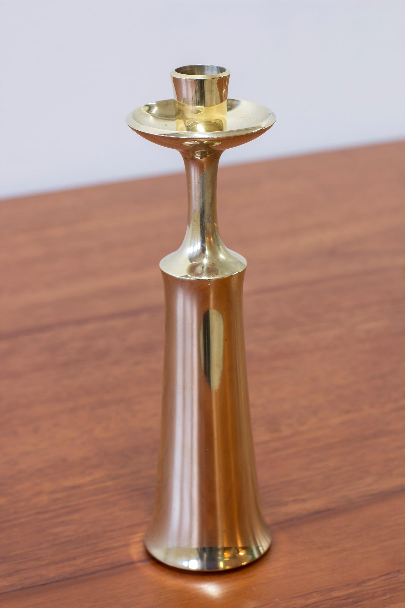 Danish Candle Sticks in Brass by Jens Harald Quistgaard for Dansk Designs, 1950s For Sale