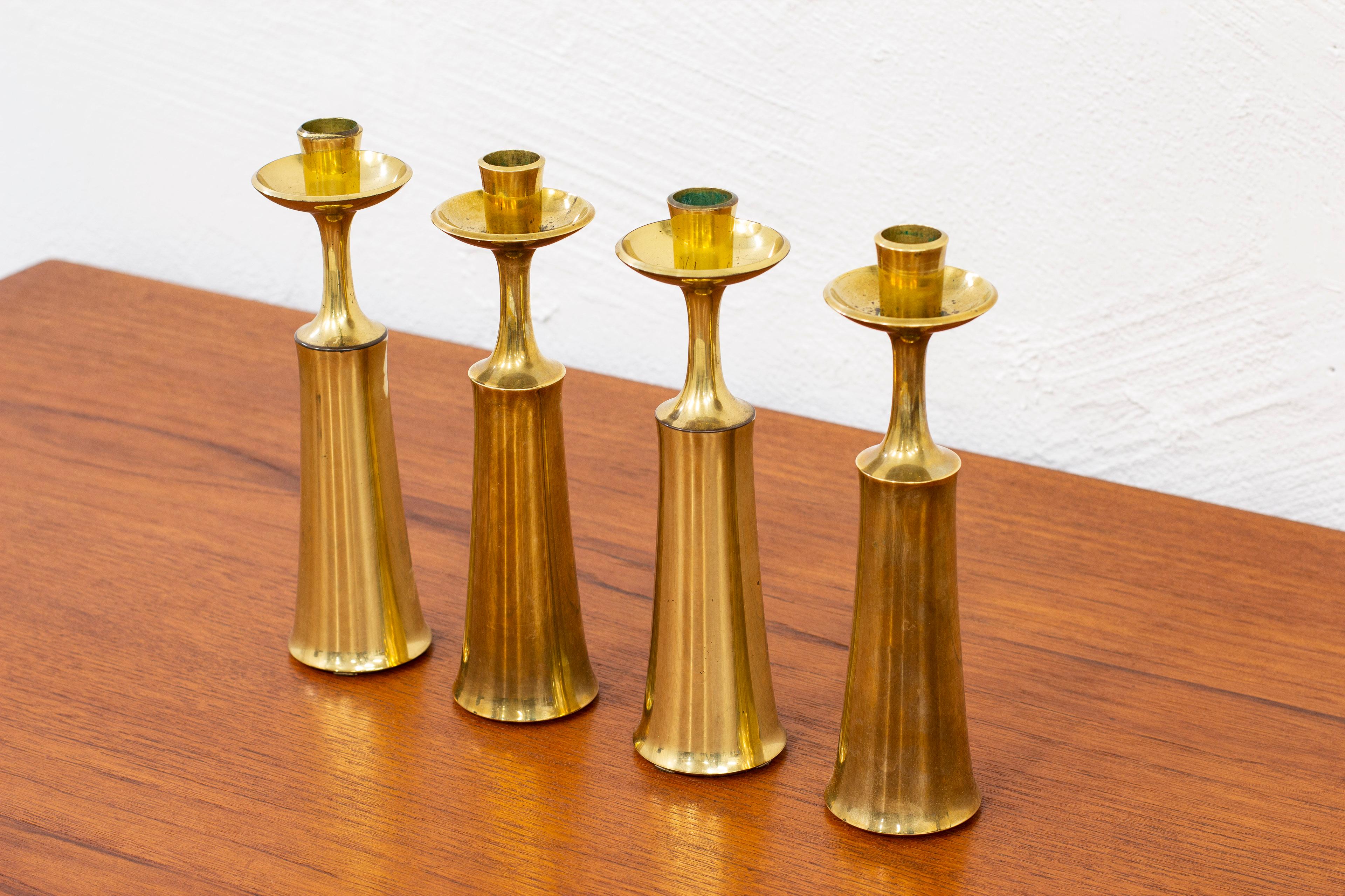 Danish Candle Sticks in Brass by Jens Harald Quistgaard for Dansk Designs, 1950s