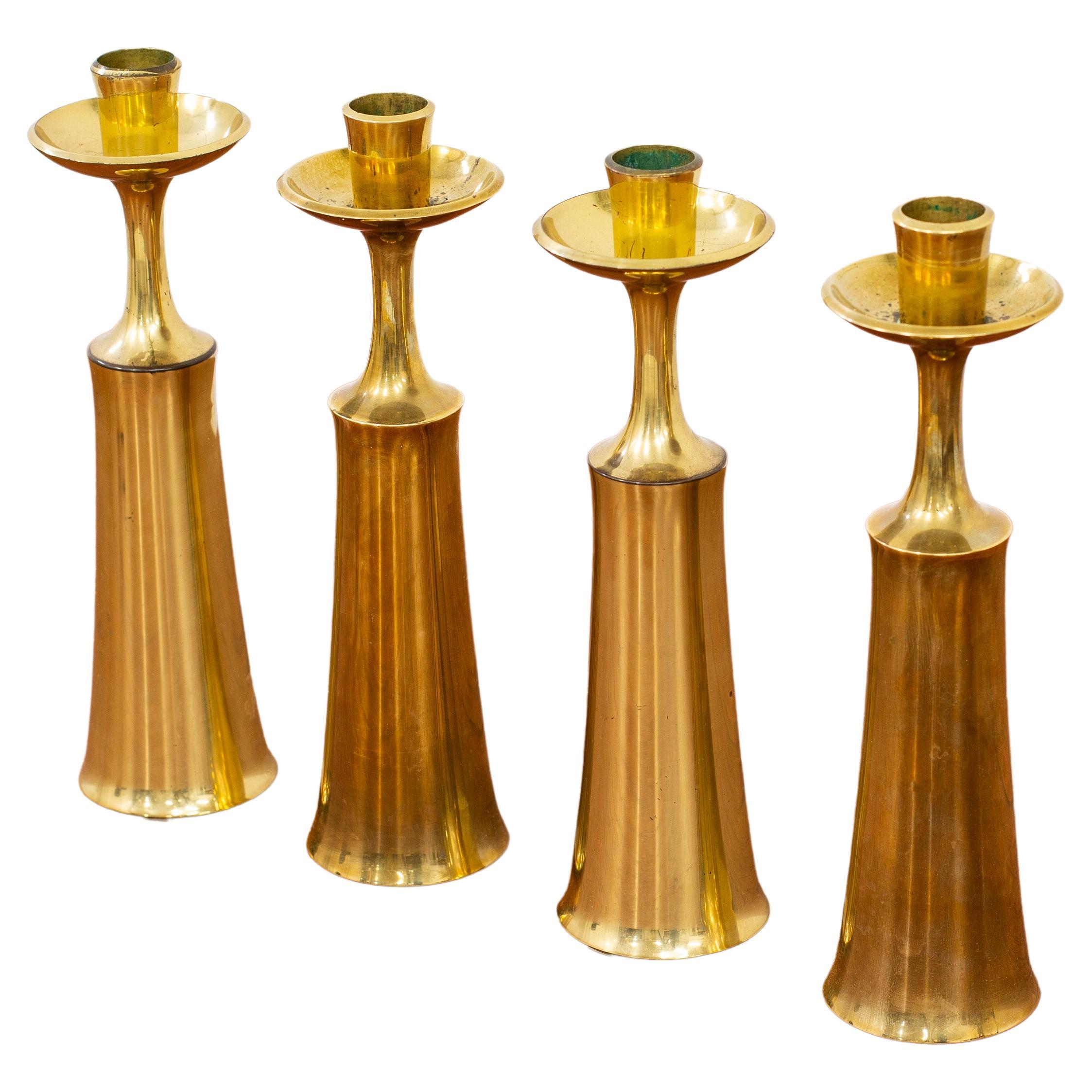 Candle Sticks in Brass by Jens Harald Quistgaard for Dansk Designs, 1950s