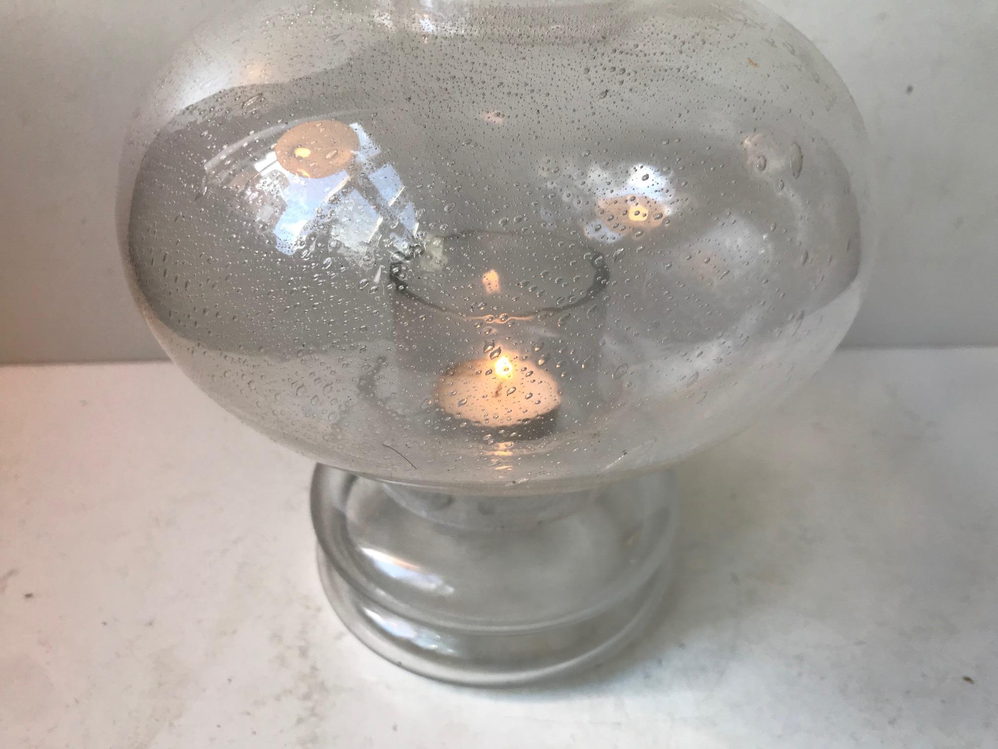 Mid-Century Modern Candle Table Light in Blister Glass by Nanny Still, 1970s For Sale