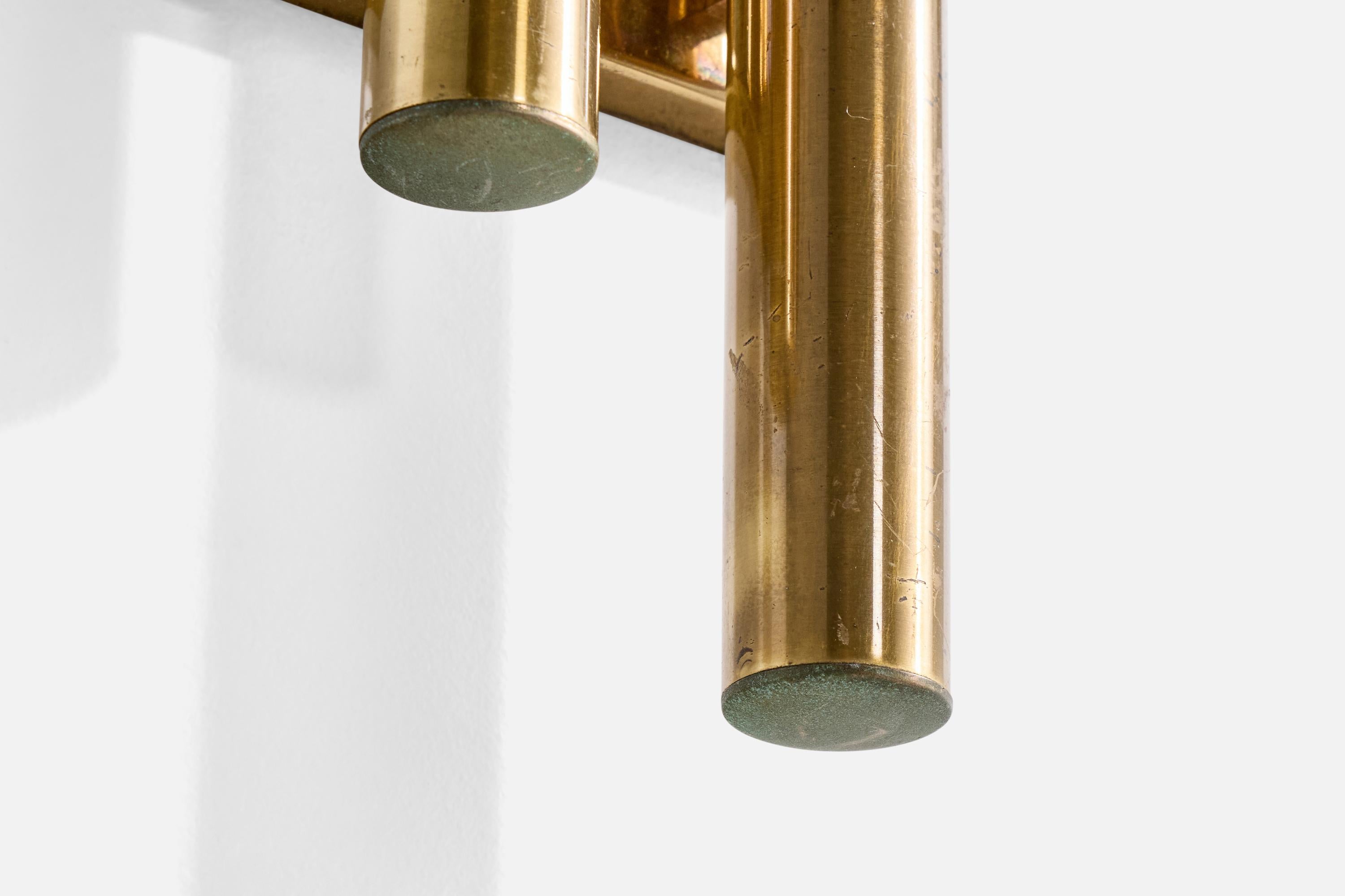 Candle, Wall Lights, Brass, Italy, 1960s 5