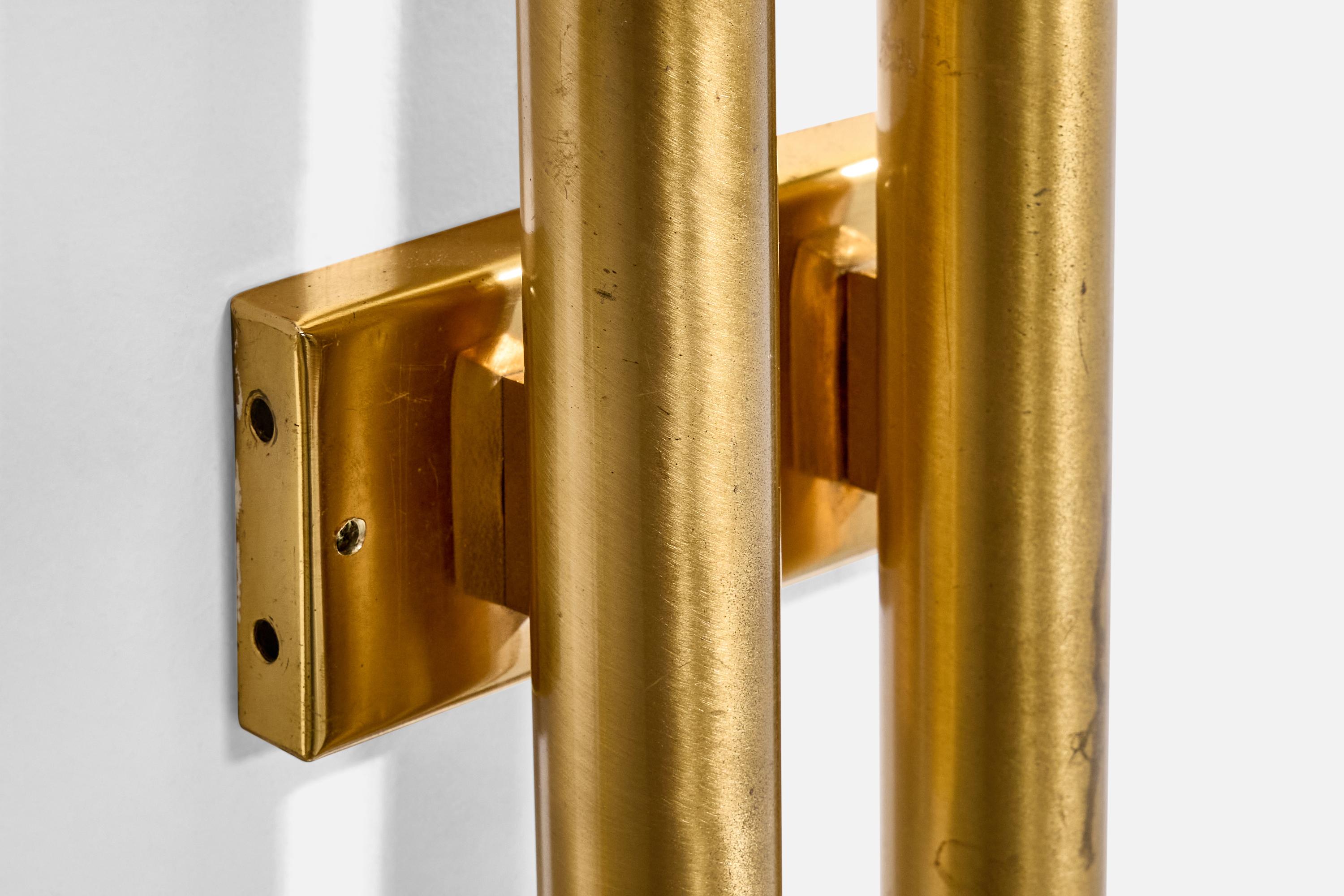 Candle, Wall Lights, Brass, Italy, 1960s 2