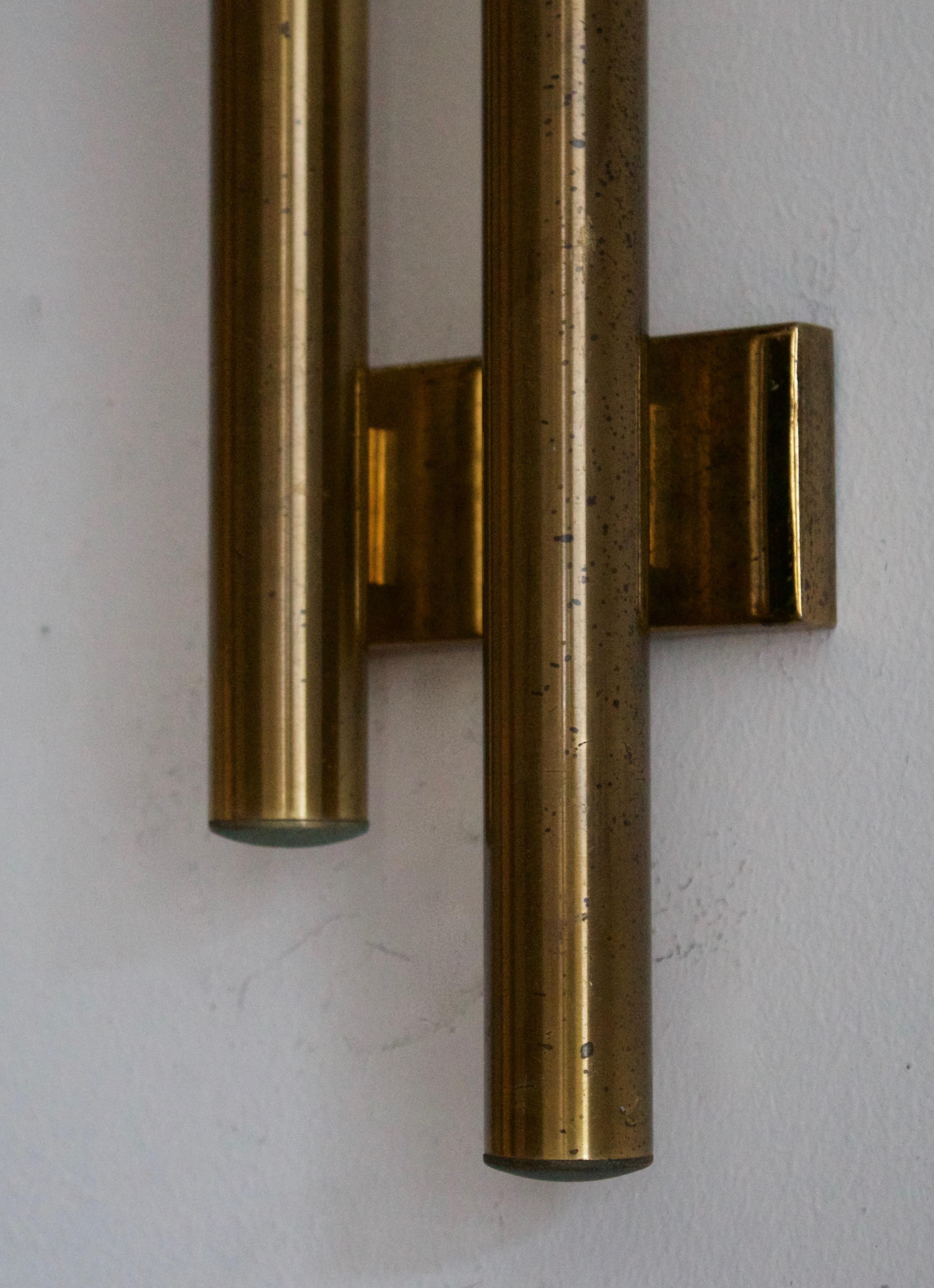 Italian Candle, Wall Lights / Sconces, Brass, Italy, 1960s