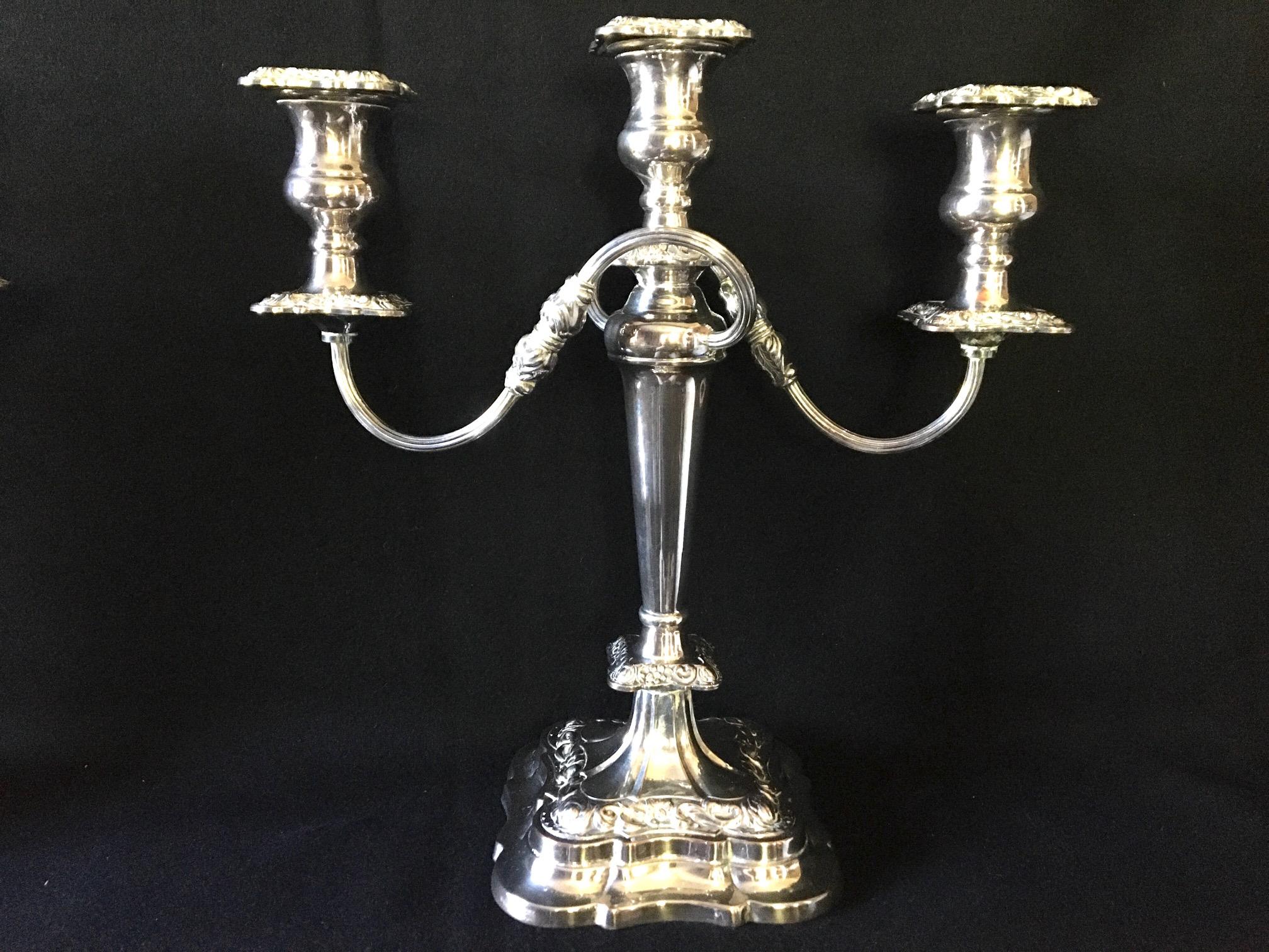 Georgian Candleabra in Sheffield Plate, English, circa 1930