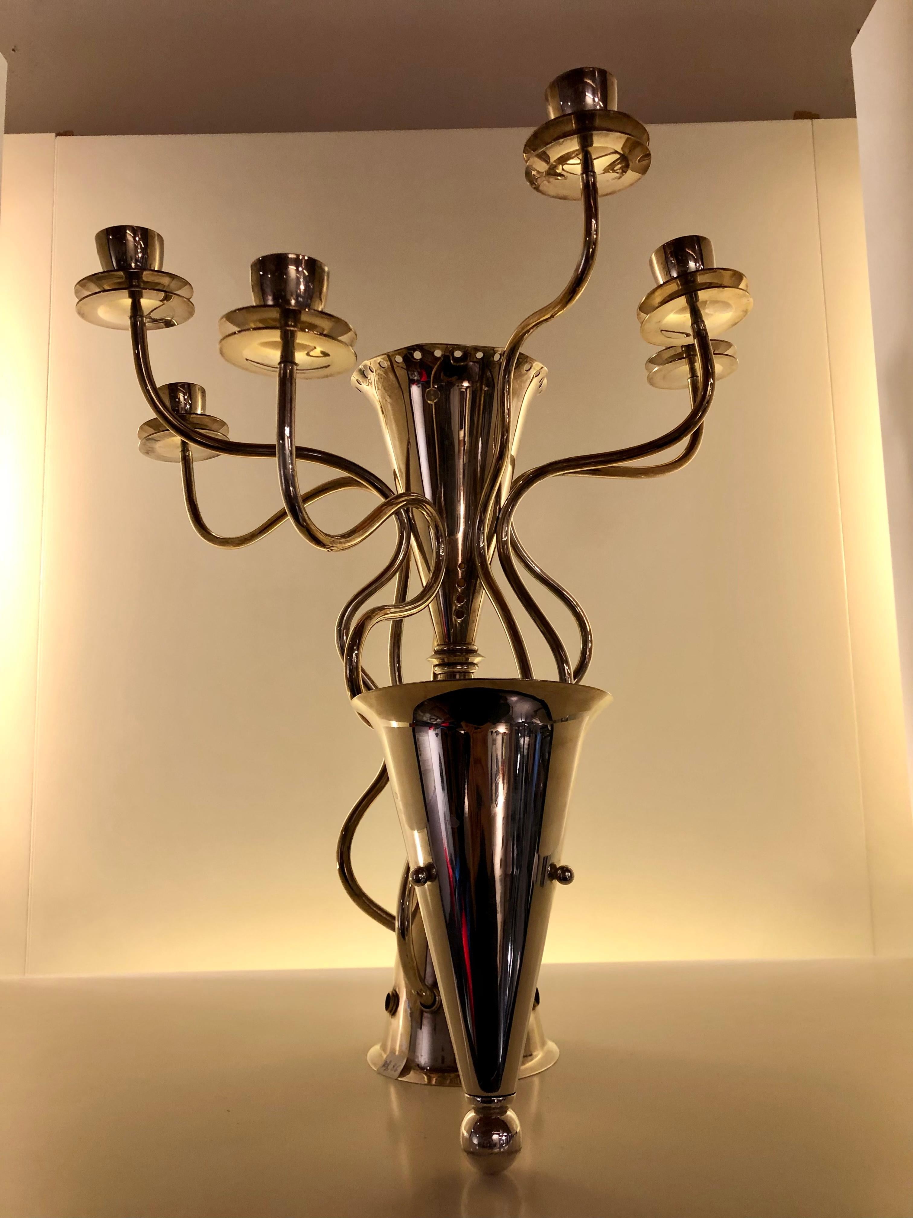 Silver Plate Candleholder Borek Sipek for Driade For Sale