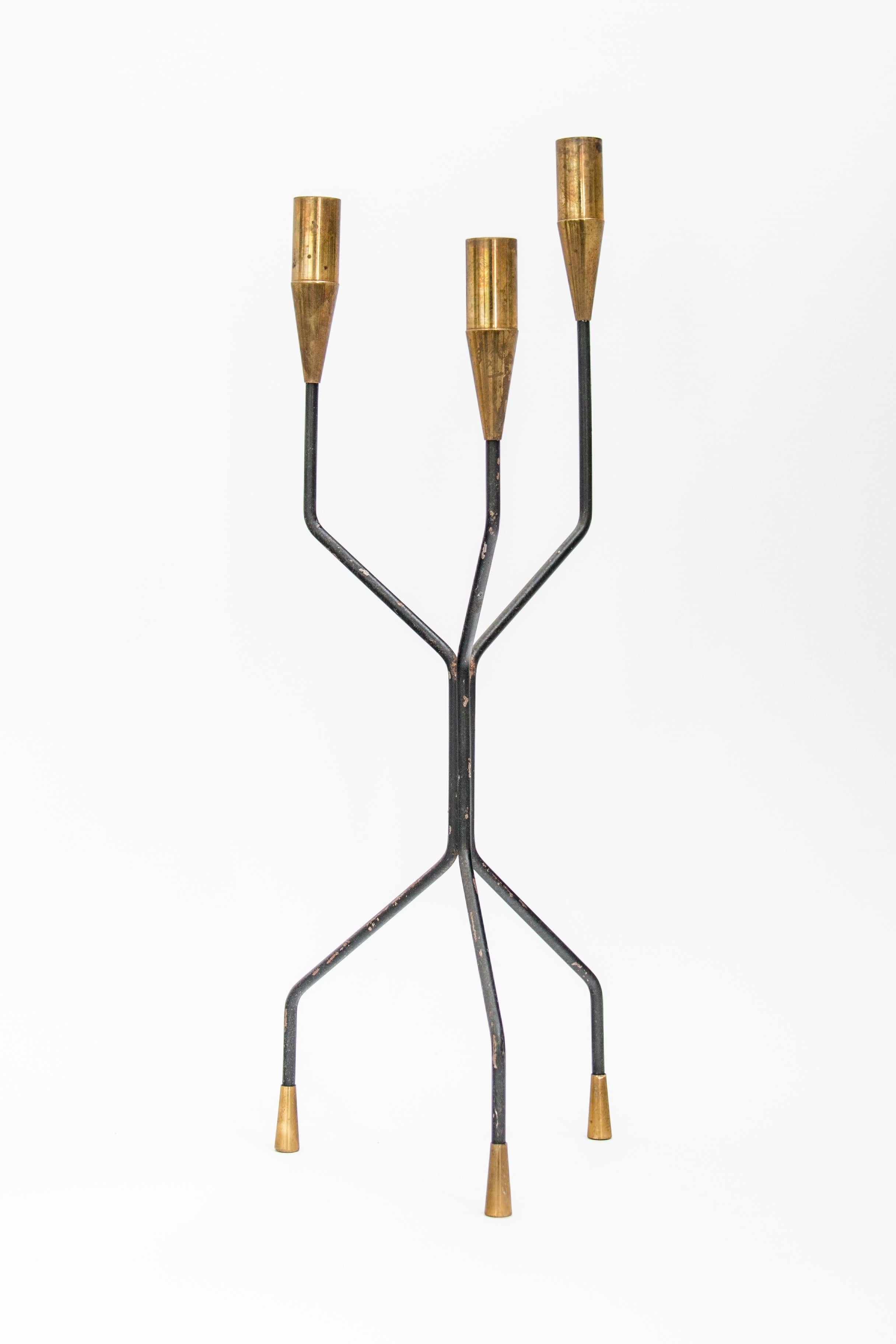 candle holder by Gunnar Ander for Ystad Metall
black wire and brass details