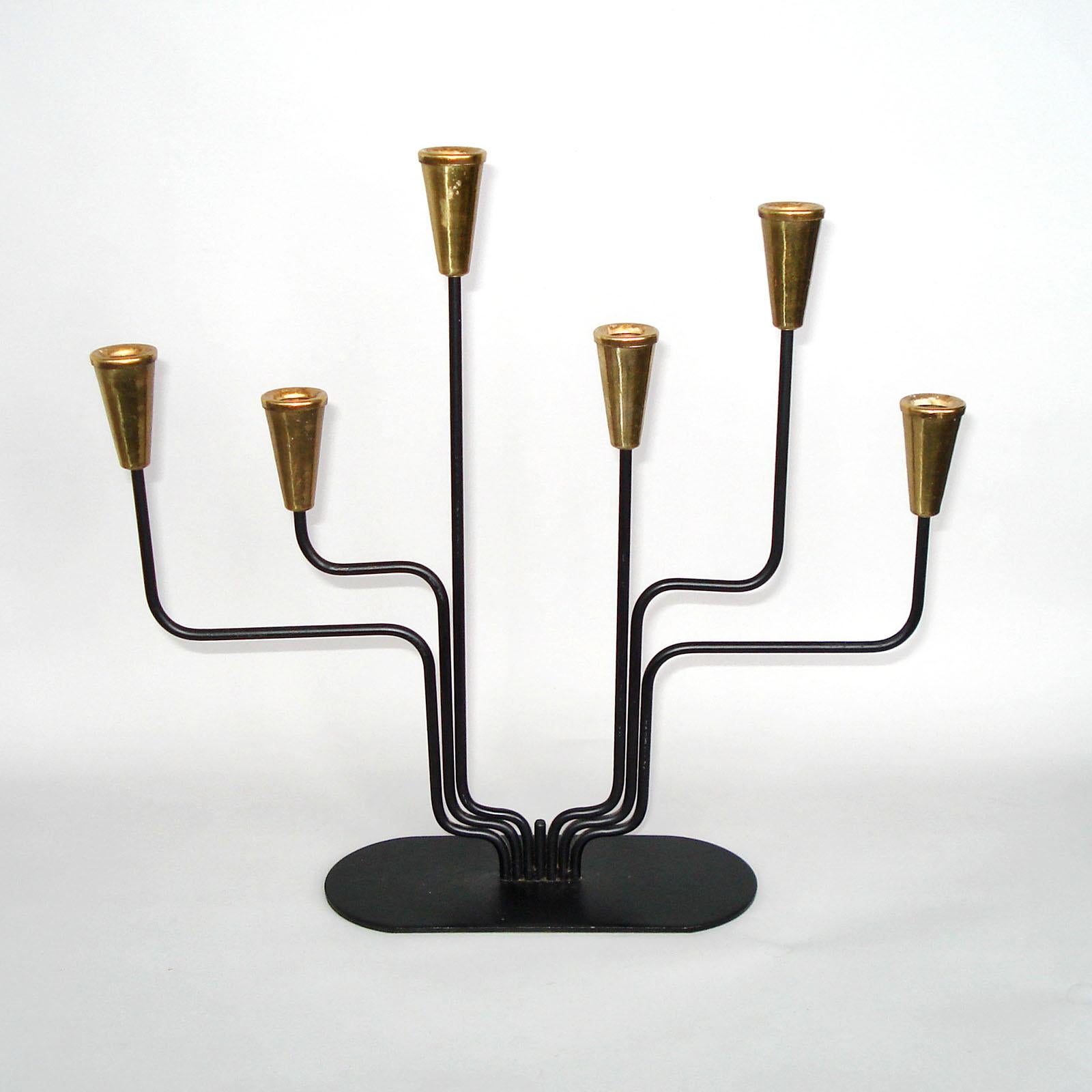 Scandinavian Modern Candleholder by Gunnar Ander for Ystad Metall, Sweden