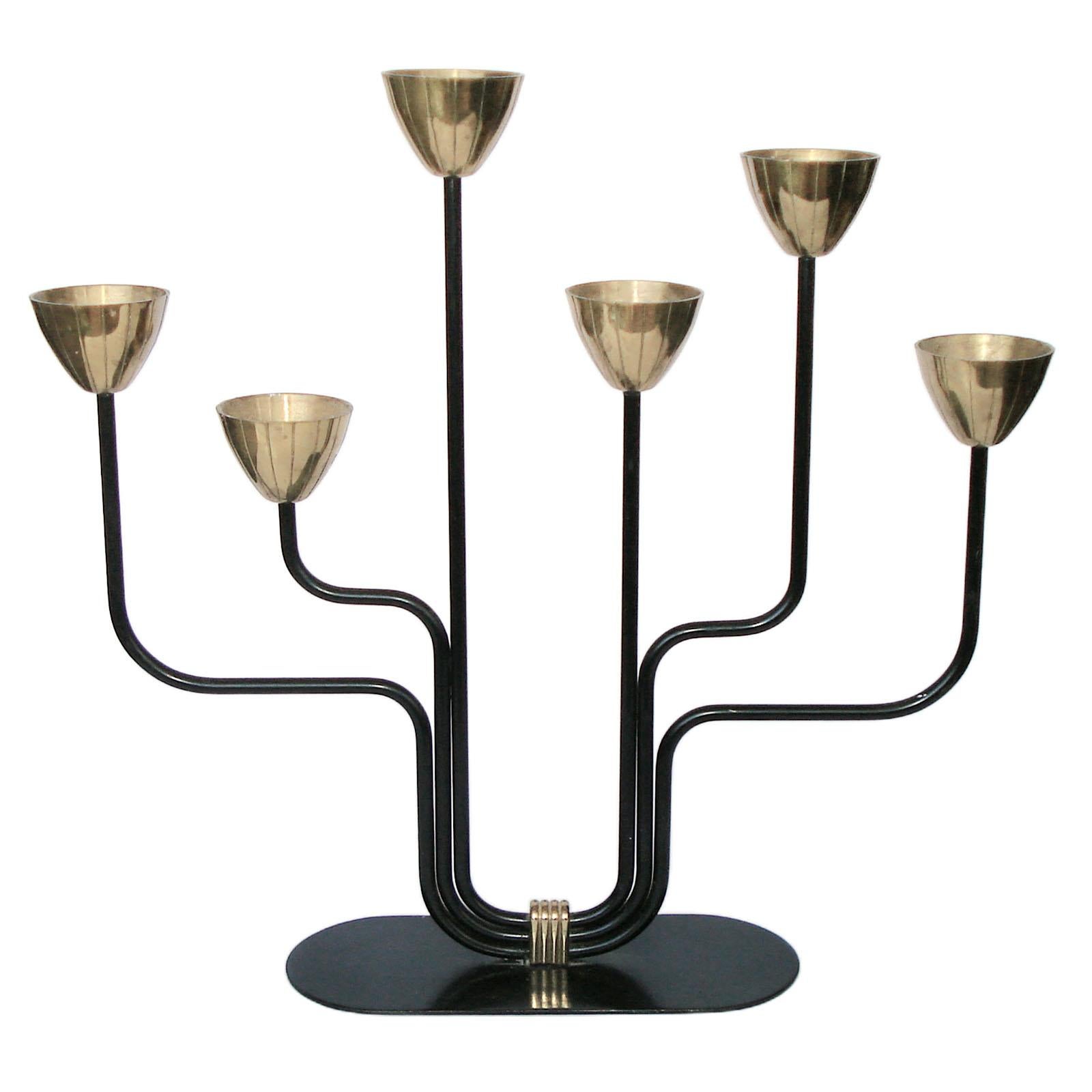 Candleholder by Gunnar Ander for Ystad Metall, Sweden For Sale at 1stDibs