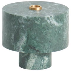 New Modern candleholder in Green Marble, Creator Karen Chekerdjian Stock