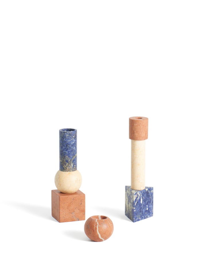 Candleholder in Rosso Alicante, Blu Sodalite and Giallo Egiziano marbles.
Geometrical way of life
A hundred years and it feels like yesterday, a hundred years of a school that changed our practice and understanding of design, art and architecture.