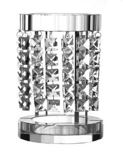 Candleholder Nefertari Round, Glass and Crystal Drops, Italy