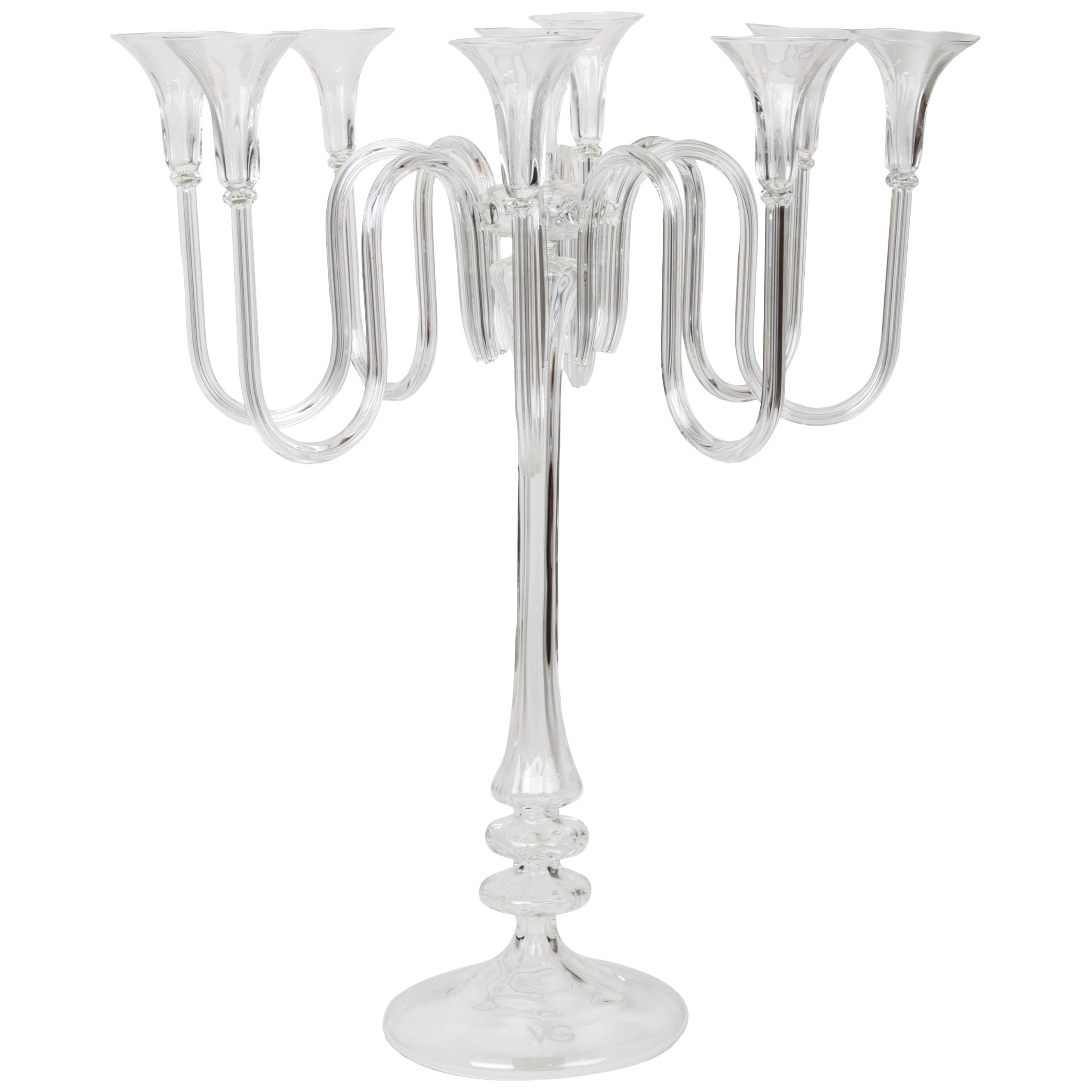 Candleholder Royal Pyrex with 9 Arms, in Pyrex, Italy For Sale