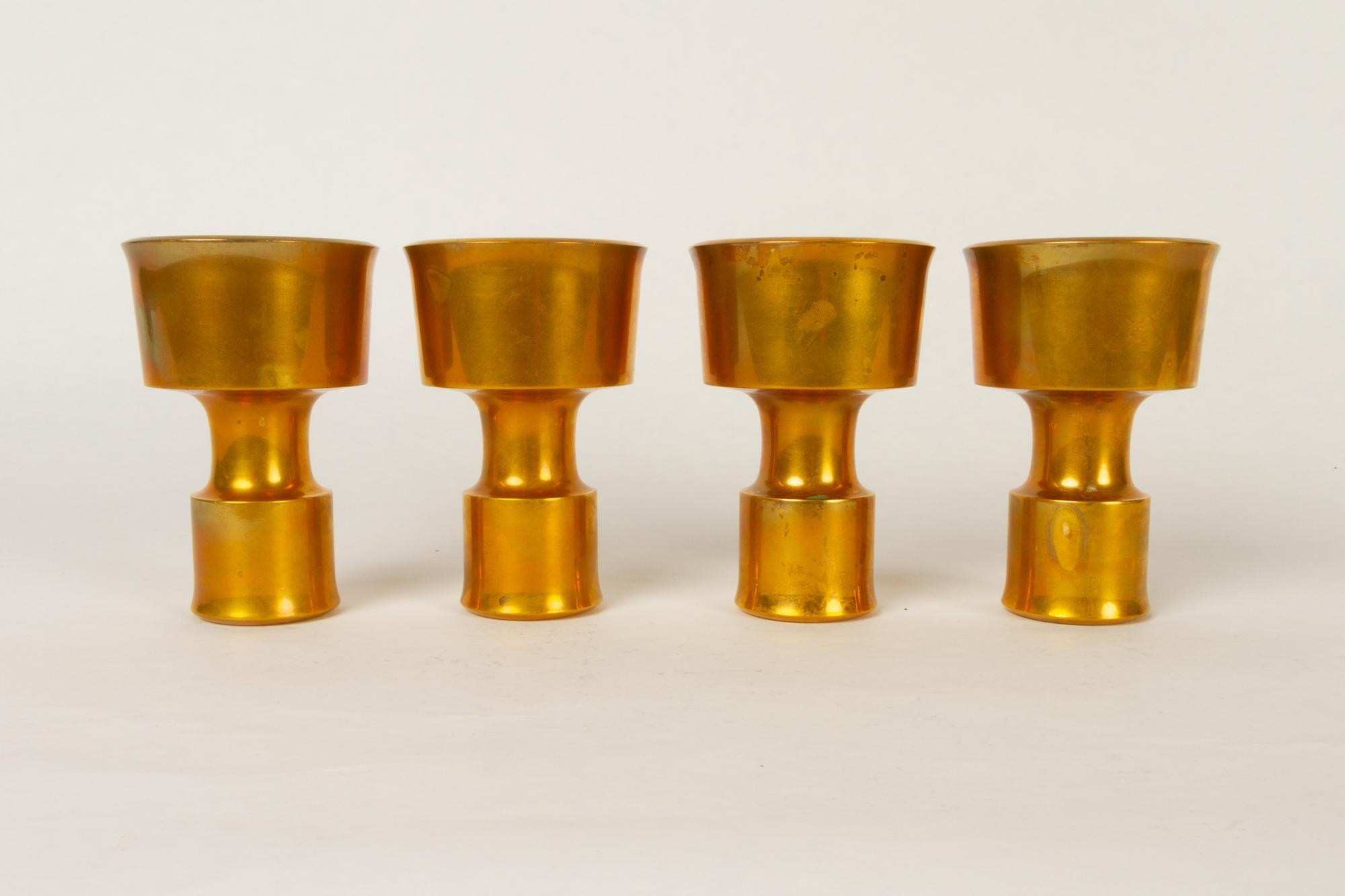 Set aus 4 Kerzenhaltern von Jens H. Quistgaard für Dansk Designs, 1960er Jahre (Messing) im Angebot