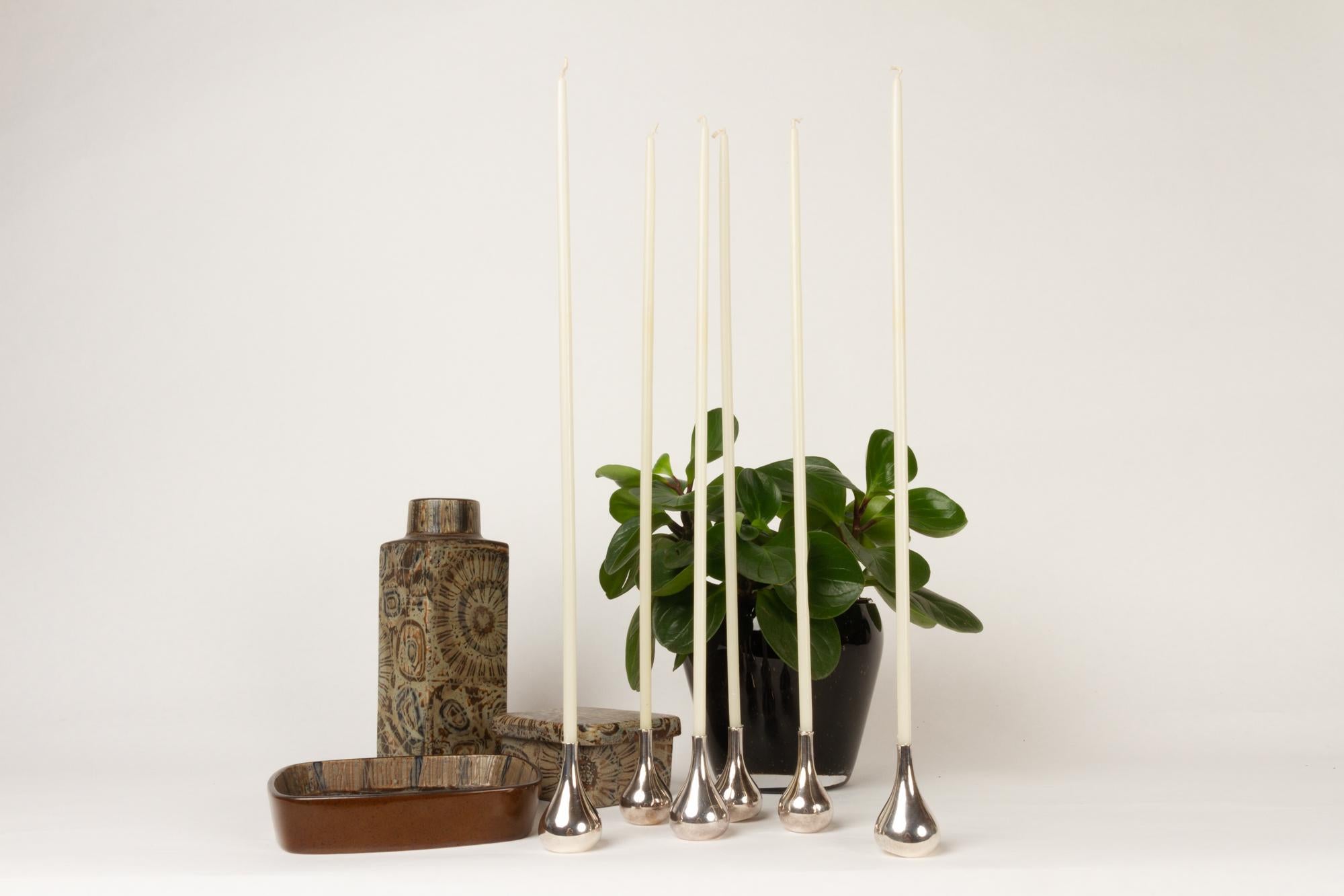 Candleholders by Jens H. Quistgaard for Dansk Designs 1960s Set of 6 6
