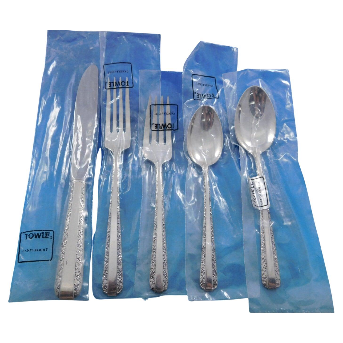 Candlelight by Towle Juego de Cubiertos de Plata de Ley Para 8 Servicio 40 Piezas Nuevo en venta