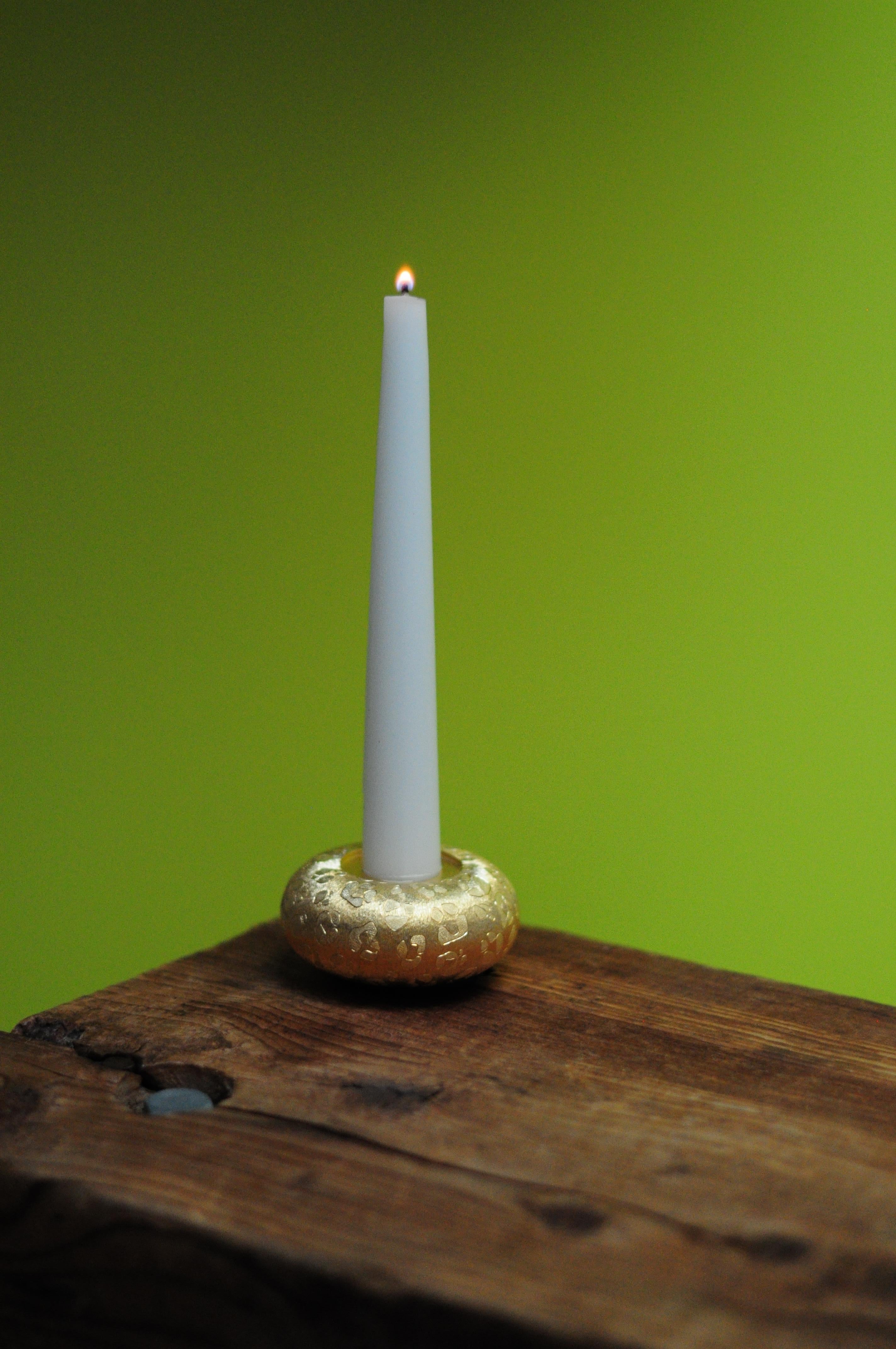 Gold-plated Candleholder Born to Be Light, 