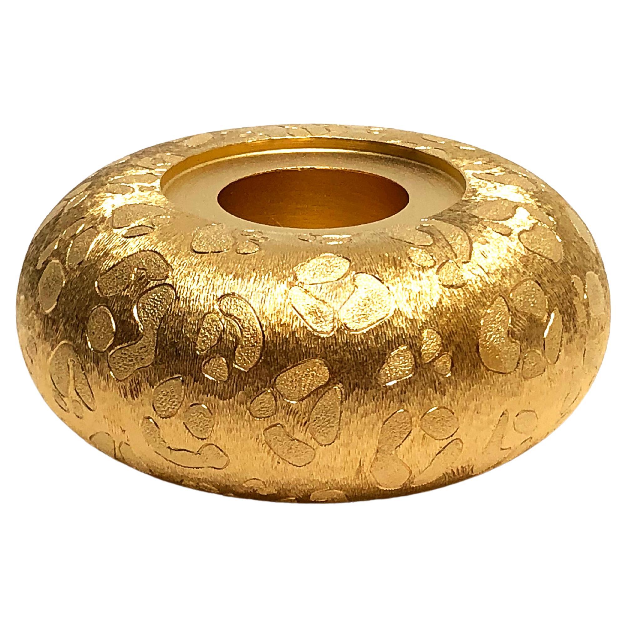 Gold-plated Candleholder Born to Be Light, "Panther Donut" from TOTEM N°2 For Sale