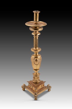 Candlestick. Bronze. Spanish school, 17th century.