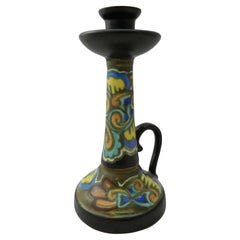 Candlestick by C M Bergen Arts and Crafts Art Nouveau Belgium c1920