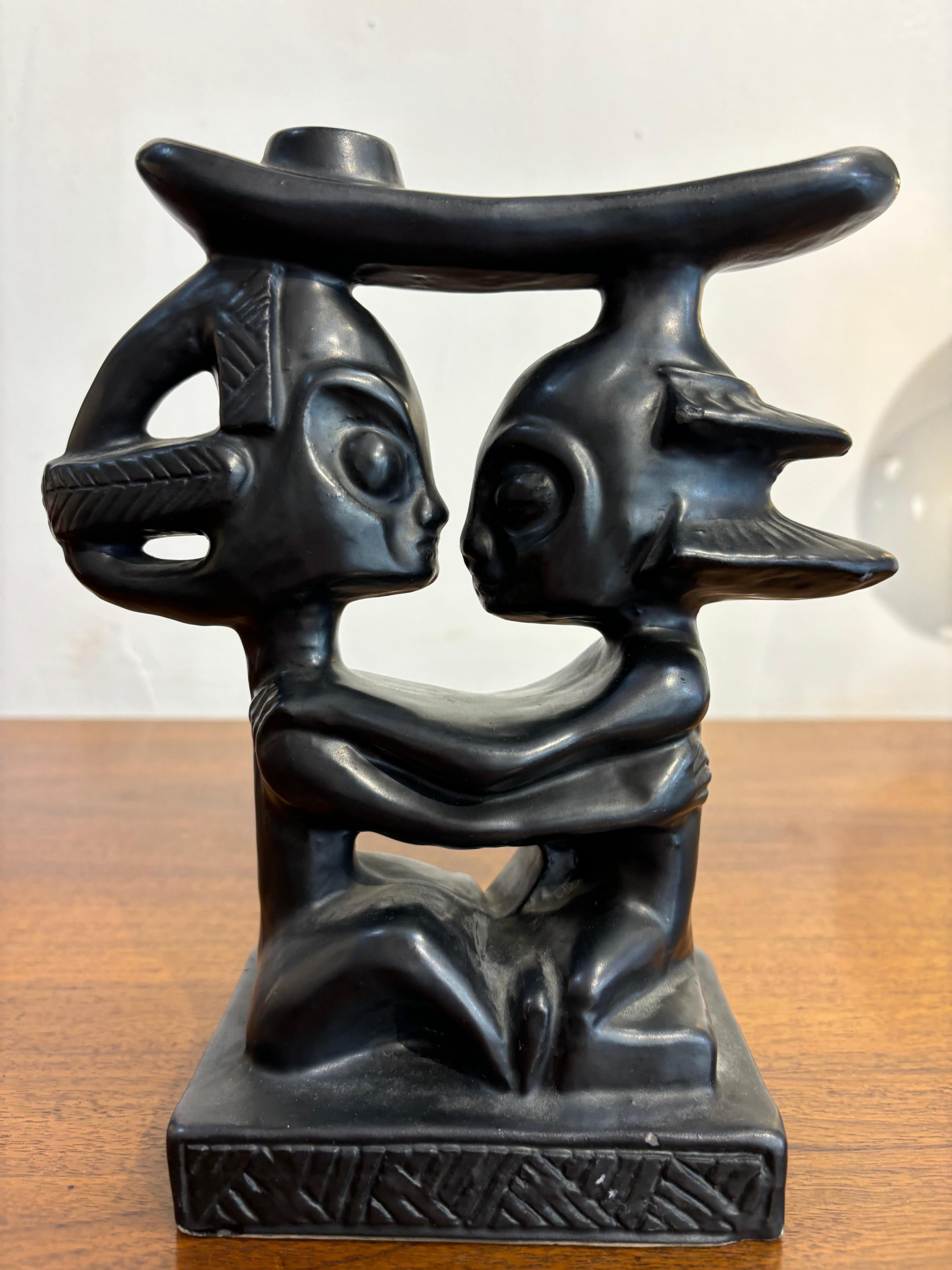 Ceramic Candlestick by Jacques Sagan For Sale