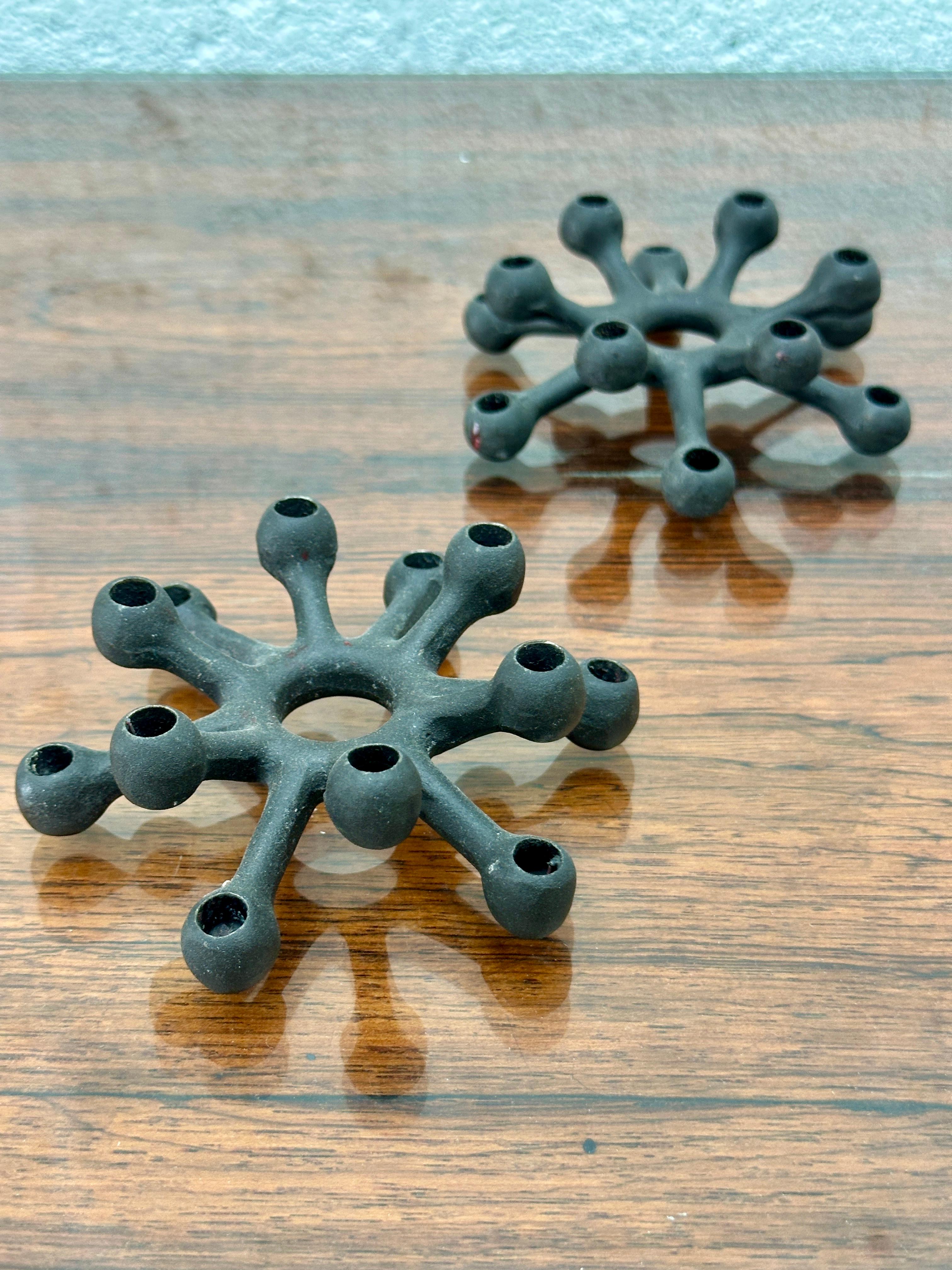 Metal Candlestick by Jens Quistgaard for DANSK Designs, 1962 made in Denmark For Sale