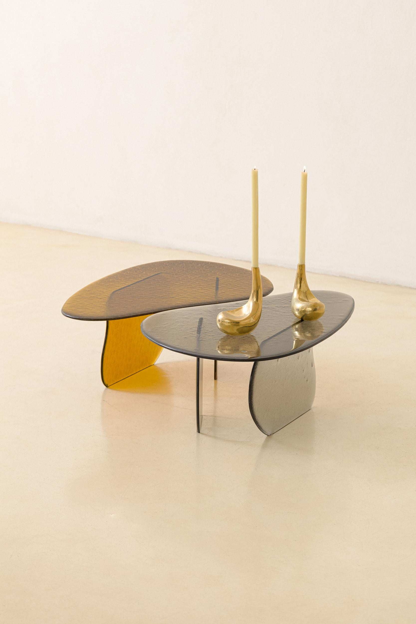 Bronze Candlestick by Lucas Recchia, Contemporary Brazilian Design For Sale