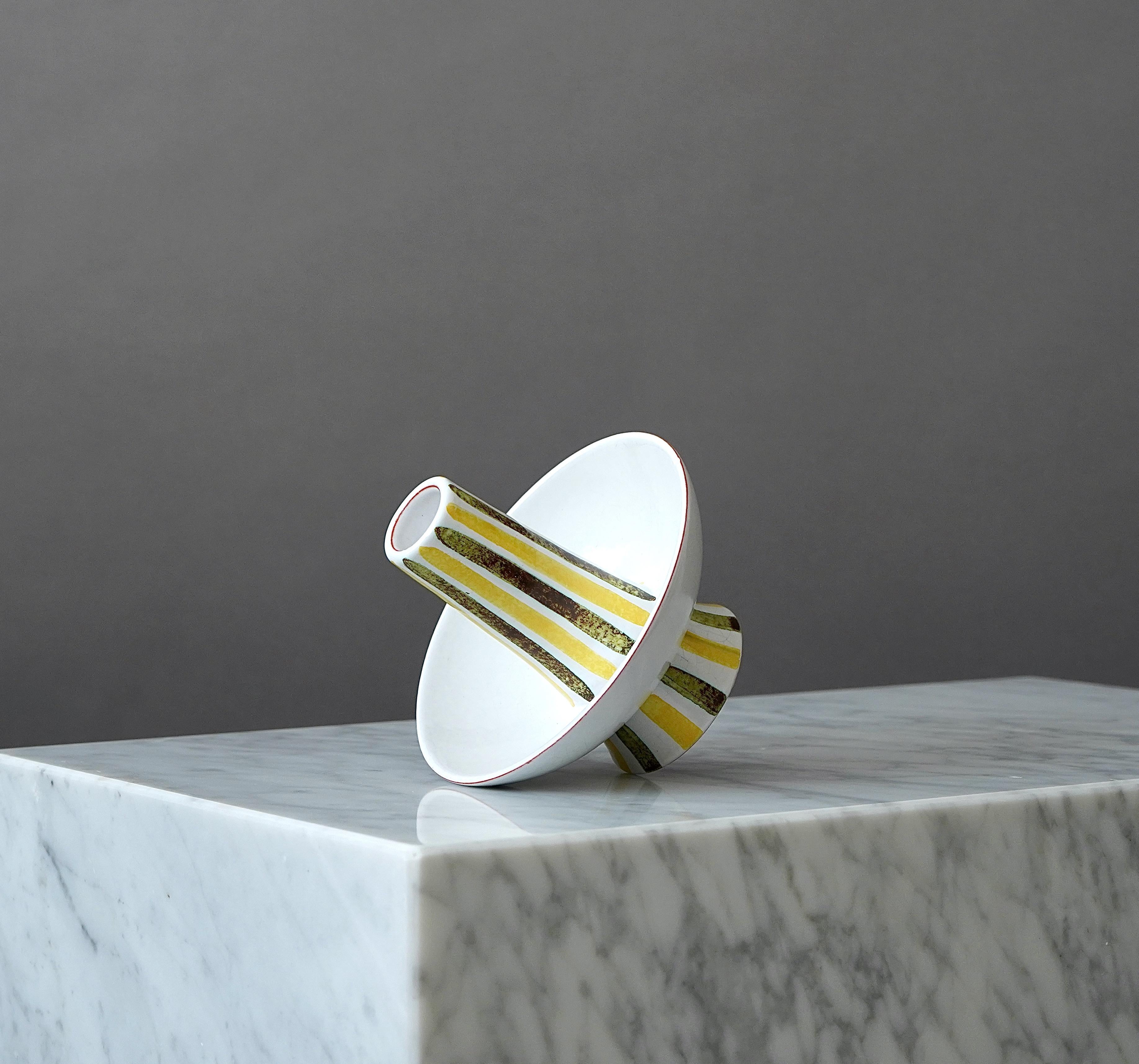 Swedish Candlestick by Stig Lindberg for Gustavsberg Studio, Sweden, 1950s