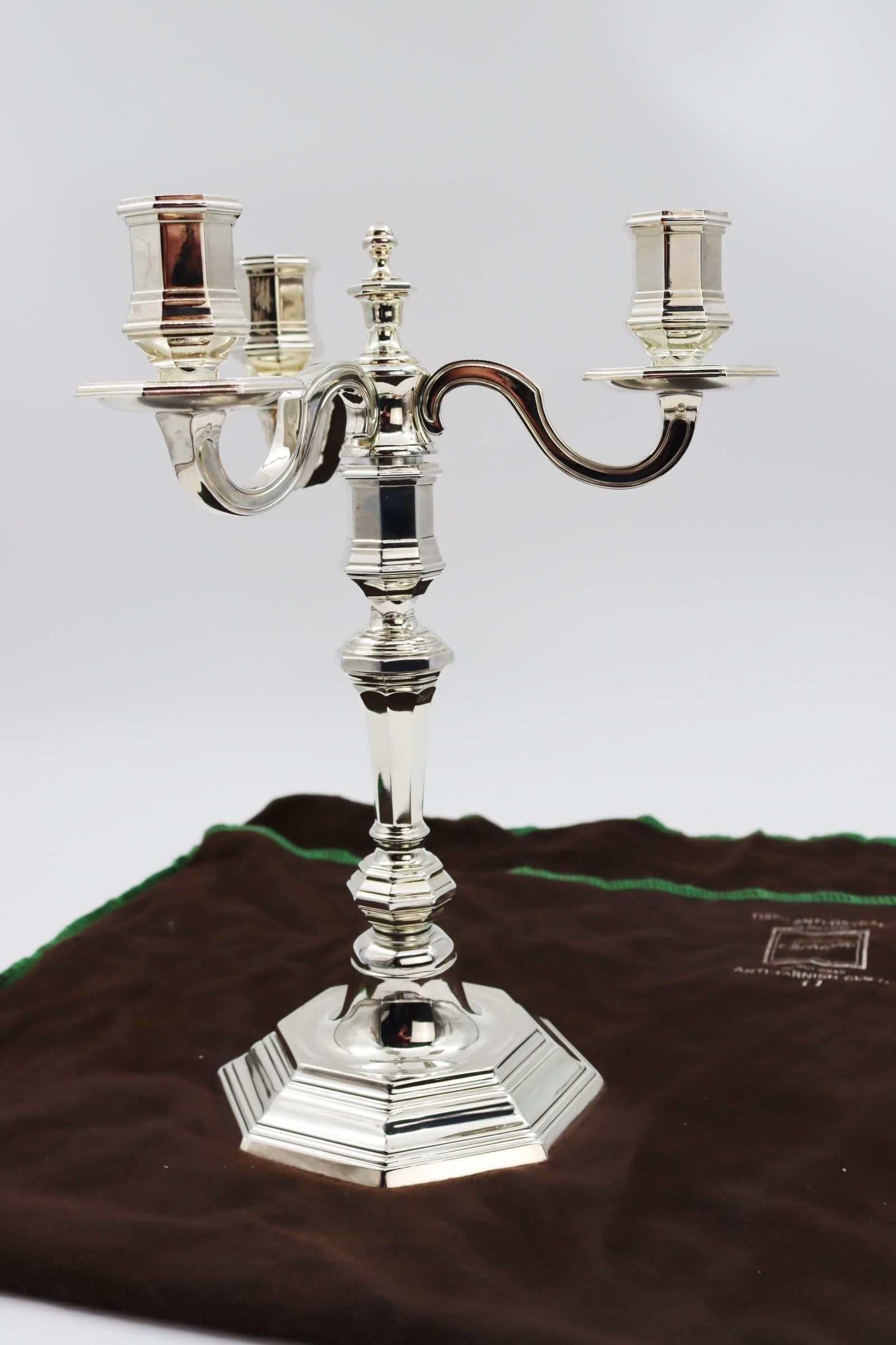 Candlestick, Candelabra, House of Christofle, 20th Century For Sale 1
