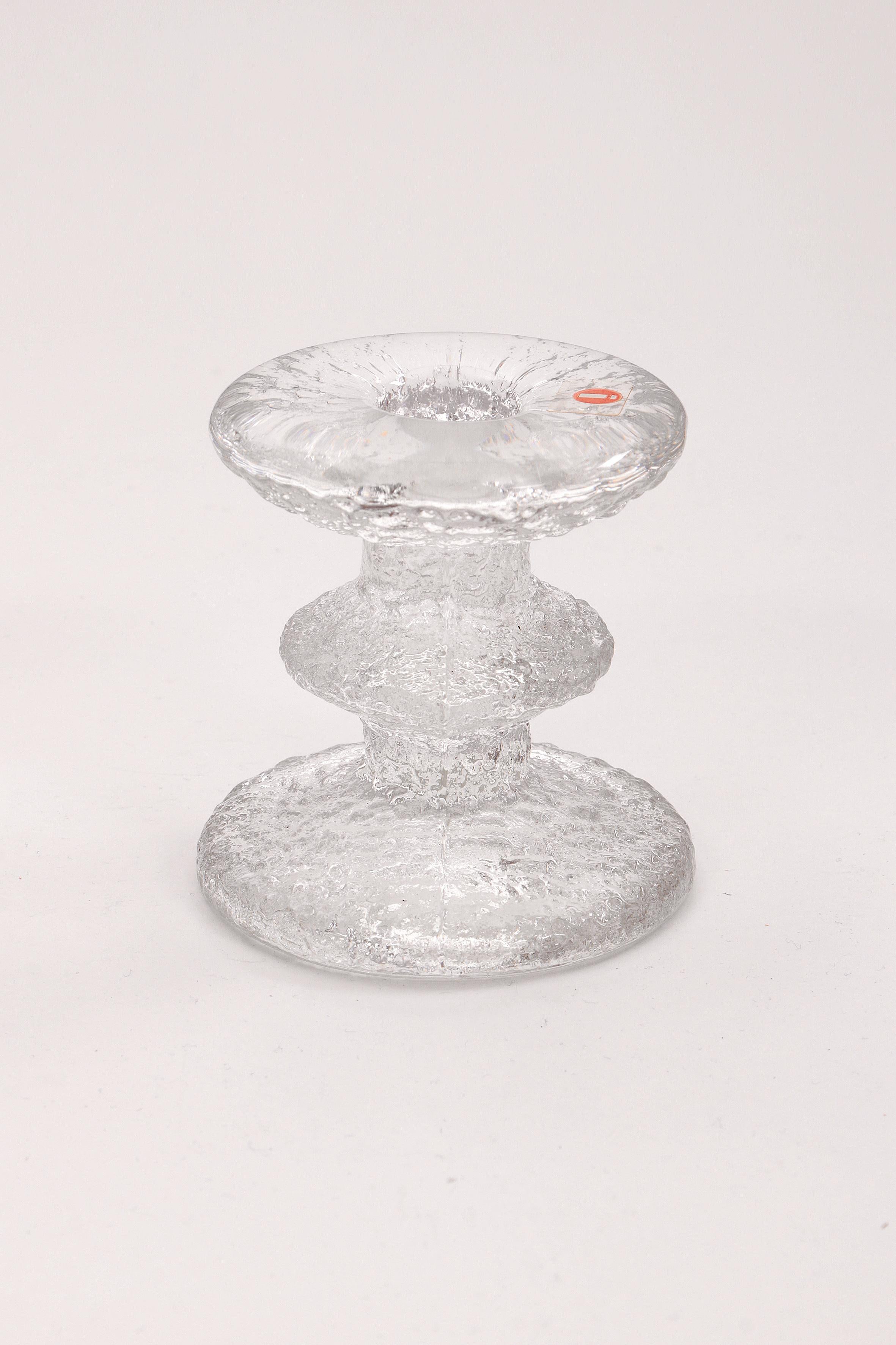 Candlestick Design by Timo Sarpaneva Iittala glass, 1960 Finland In Excellent Condition For Sale In Oostrum-Venray, NL