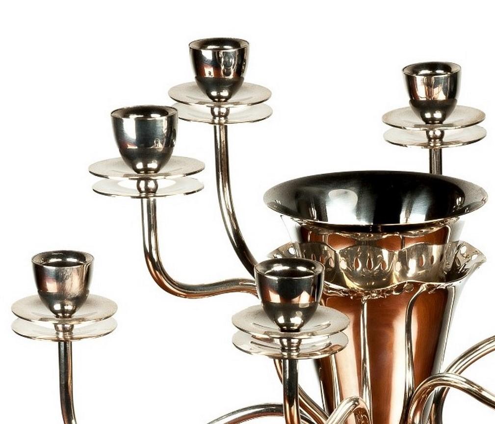 European Large Silver Plated Candlestick Designed by Borek Sipek for Driade For Sale