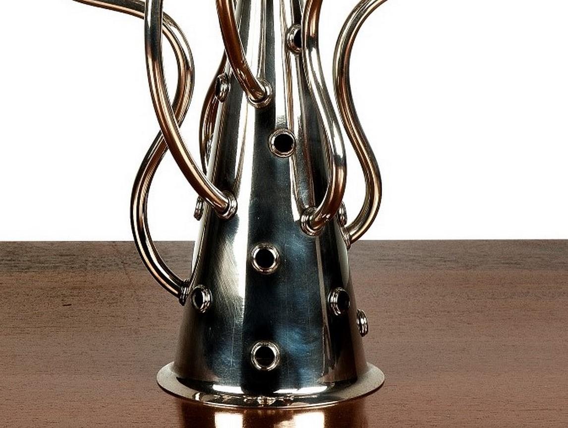 Grand chandelier en métal argenté conçu par Borek Sipek pour Driade Bon état - En vente à London, GB