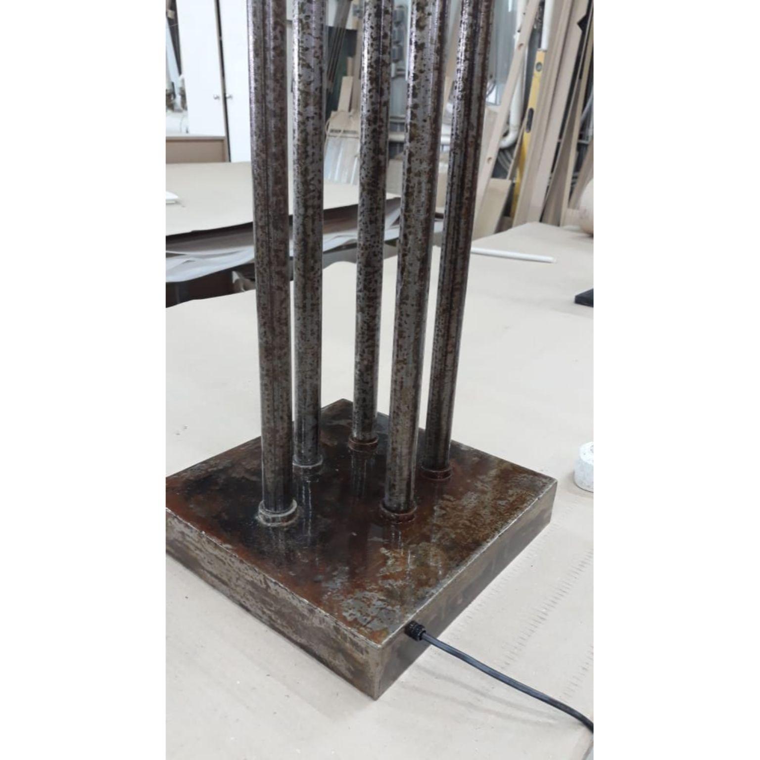 Candlestick Floor Lamp Sculpted by Alexandr Pinchuk In New Condition In Geneve, CH
