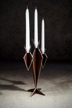 Candlestick for a Private Talk with the Spirits in Steel by Frederic Gaillard