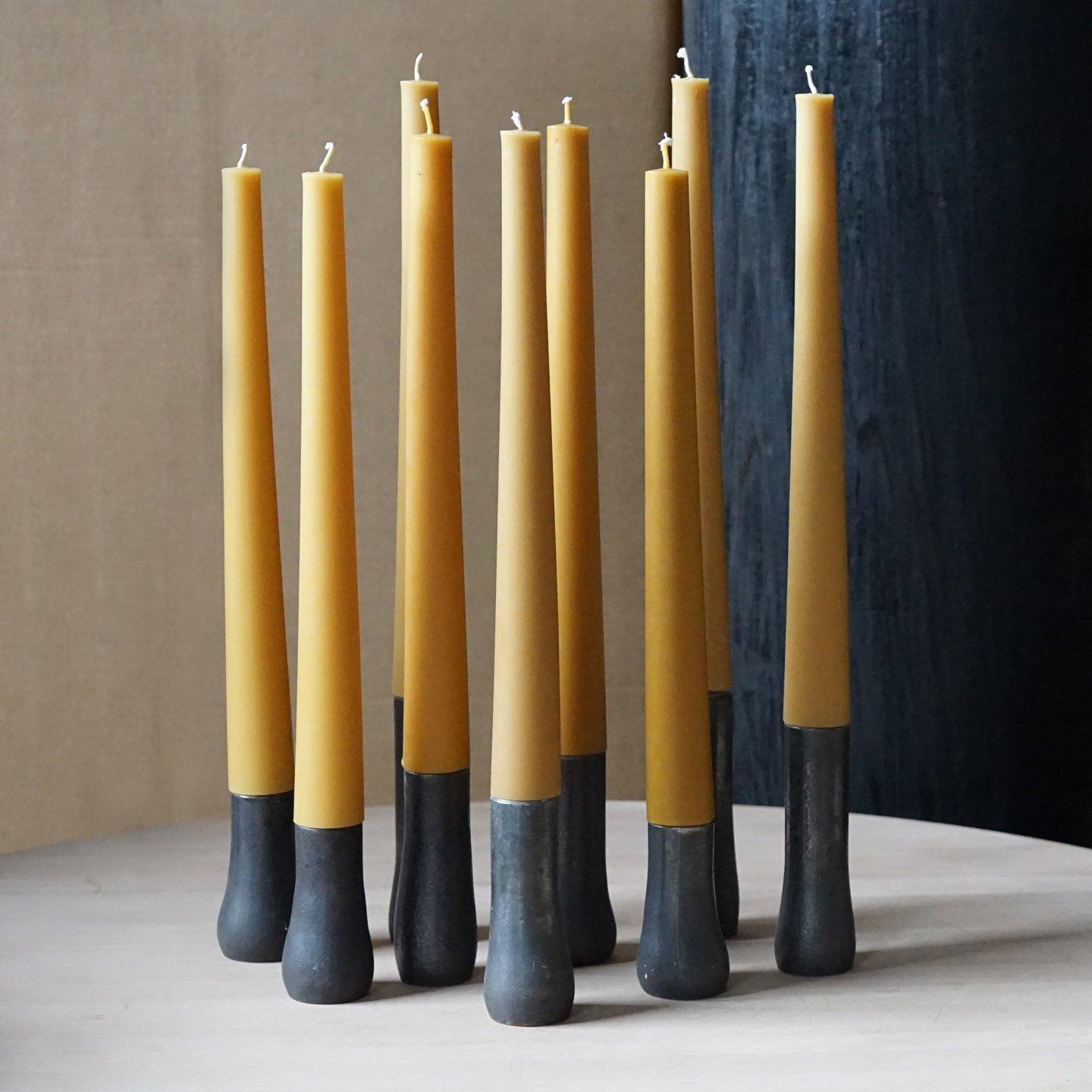 'Candlestick Grove', Blackened Steel, Set of Three Candlesticks (amerikanisch)