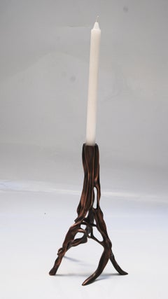 Candlestick in Dark Bronze by Fakasaka Design