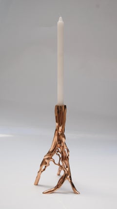 Candlestick in Polished Bronze by FAKASAKA Design
