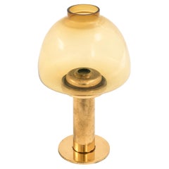 Candlestick In Warm Amber-yellow Tone by Hans-agne Jakobsson, 1950s