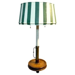 Candlestick Lamp With Tole Shade
