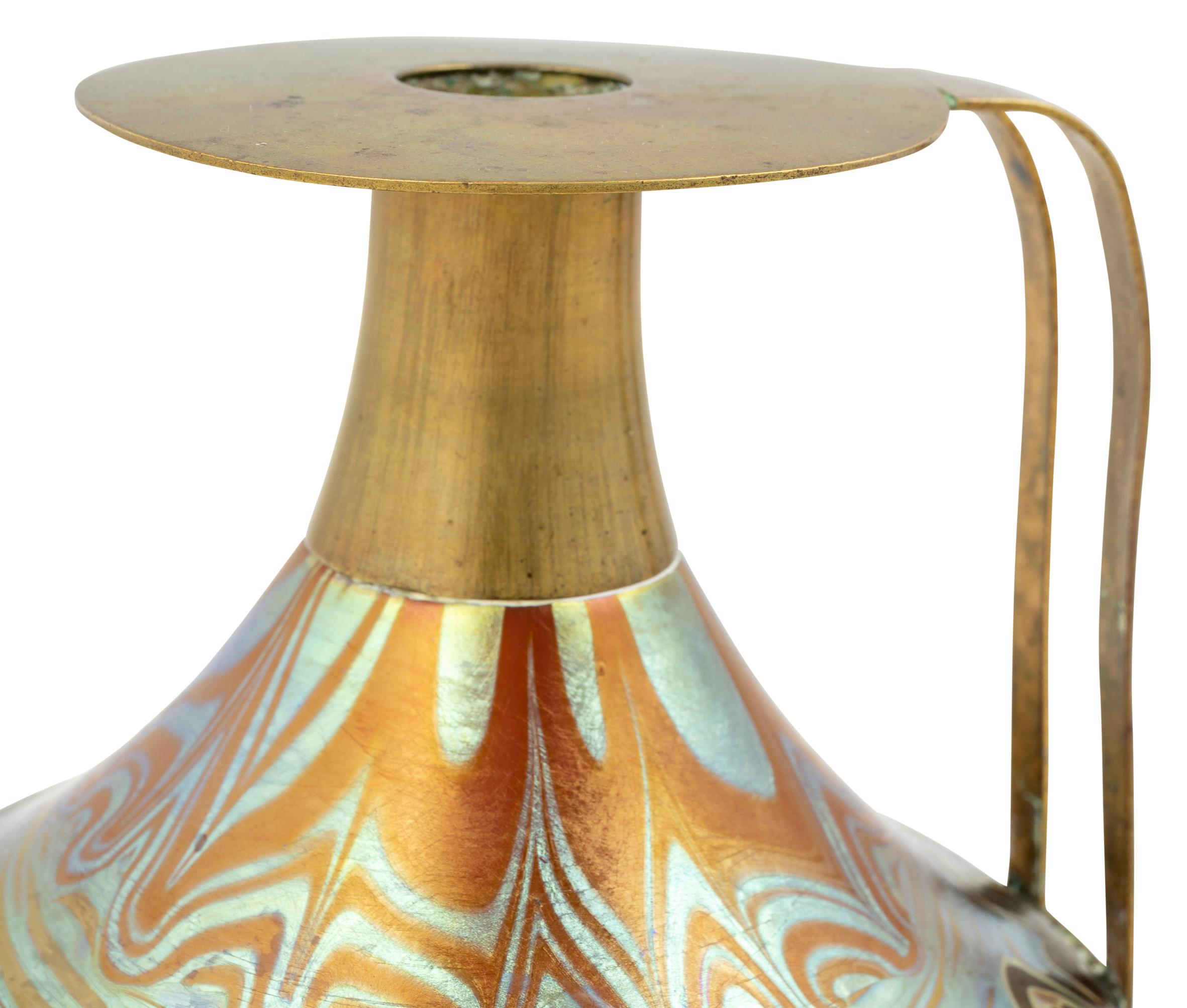 Colorido Candelabro Loetz Glass circa 1900 Art Noveau austriaco Austríaco en venta