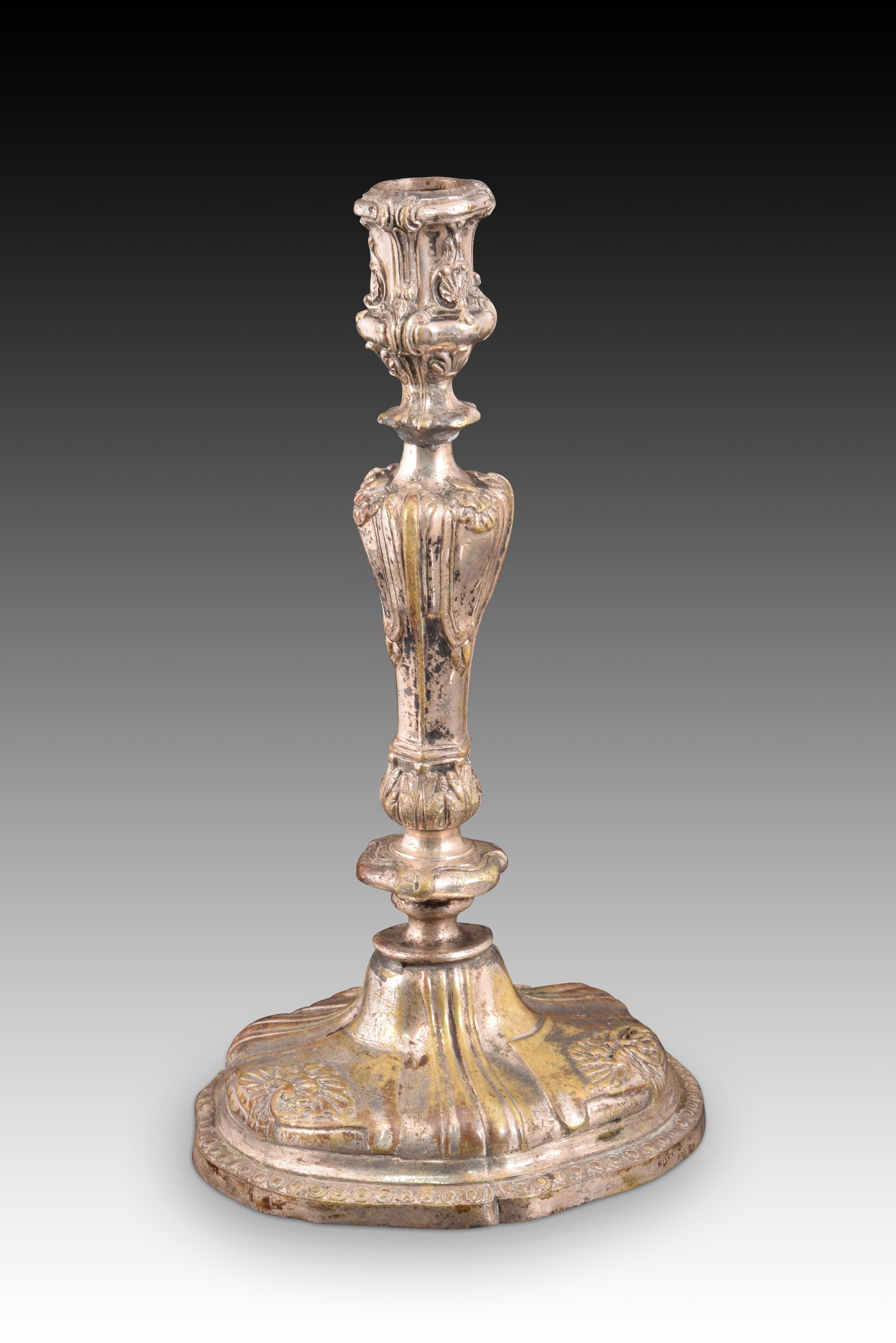 Neoclassical Revival Candlestick or candle holder. Bronze. 19th century. For Sale