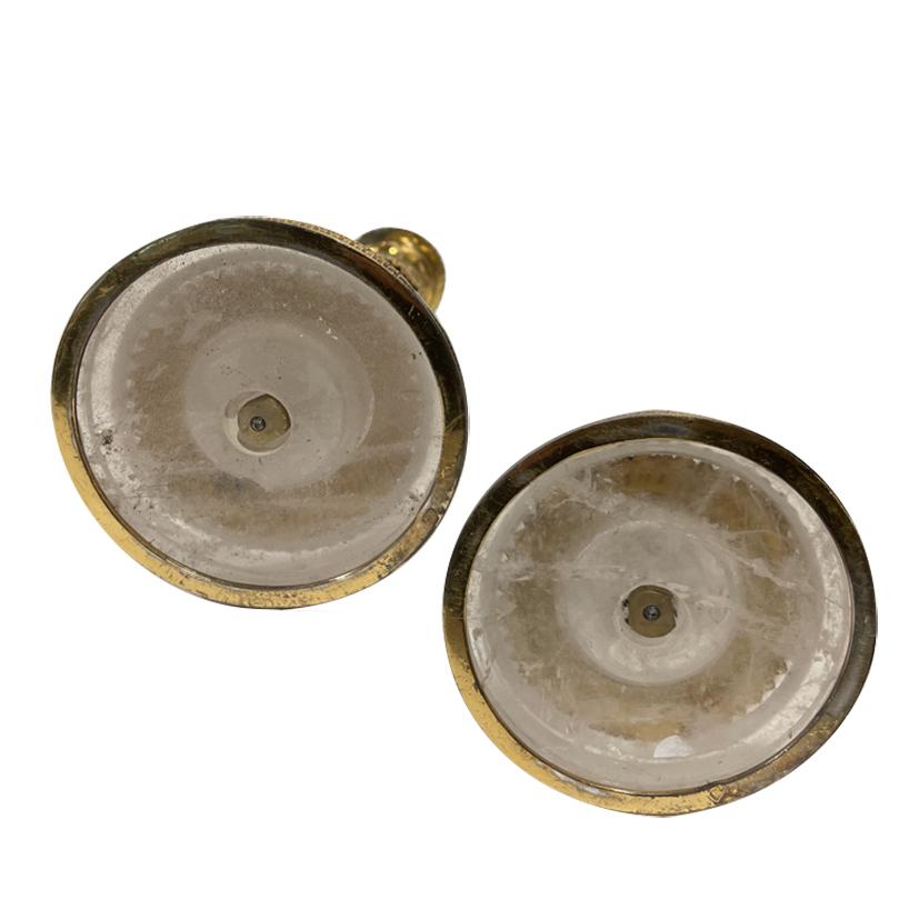Chandelier en cristal de roche et bronze doré la paire, style 18e siècle en vente 1