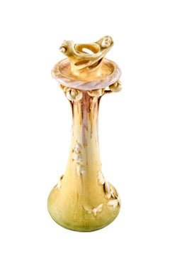Candlestick Symbolist Art Nouveau Bohemia Amphora Werke circa 1902 Ceramics