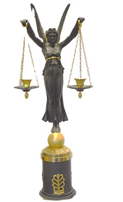 Candlestick winged victory goddess empire only half 19 centuries