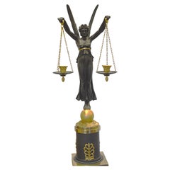Candlestick winged victory goddess empire only half 19 centuries